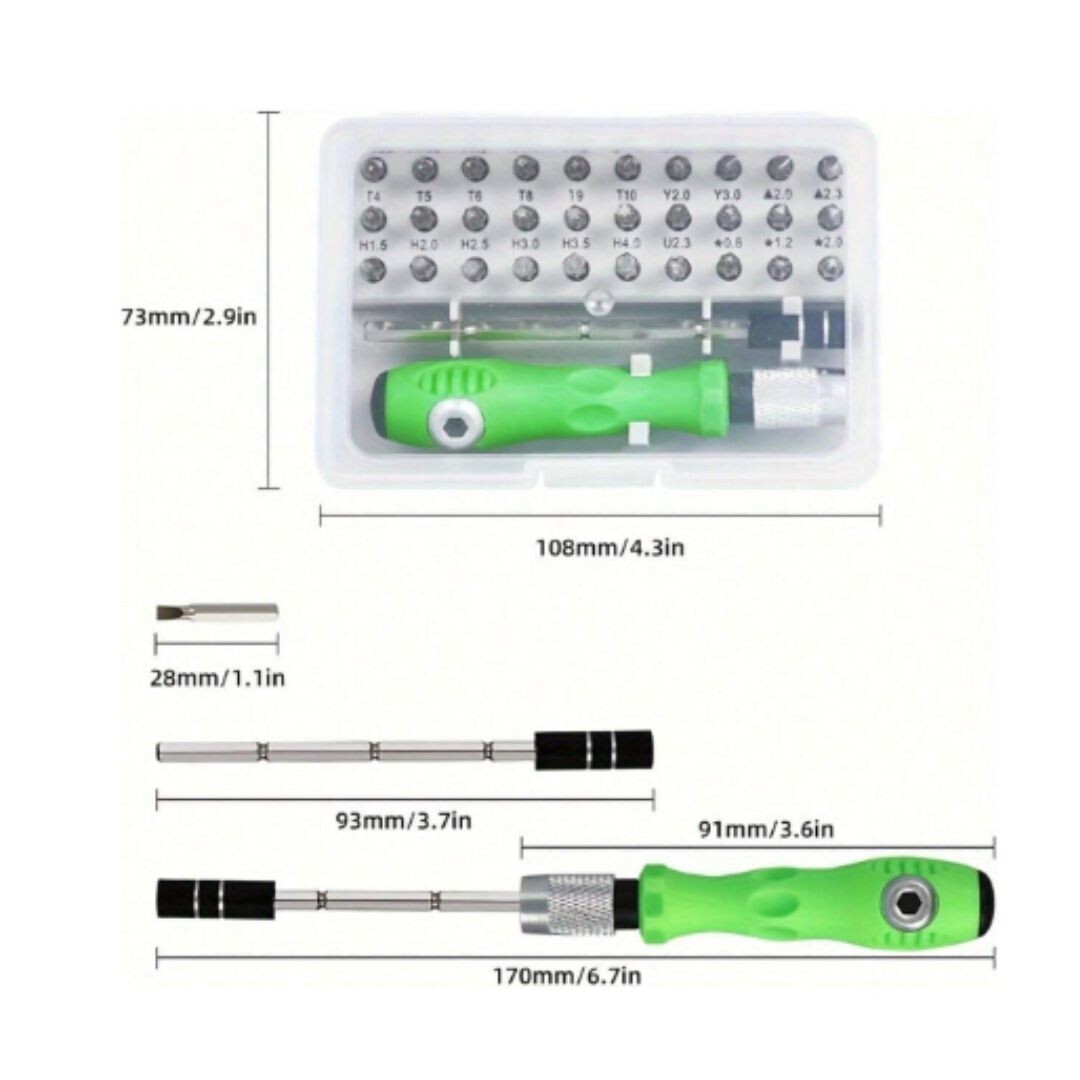 32in1 Precision Screwdriver Set PC Phone Electronics Repair Tool Magnetic Bit