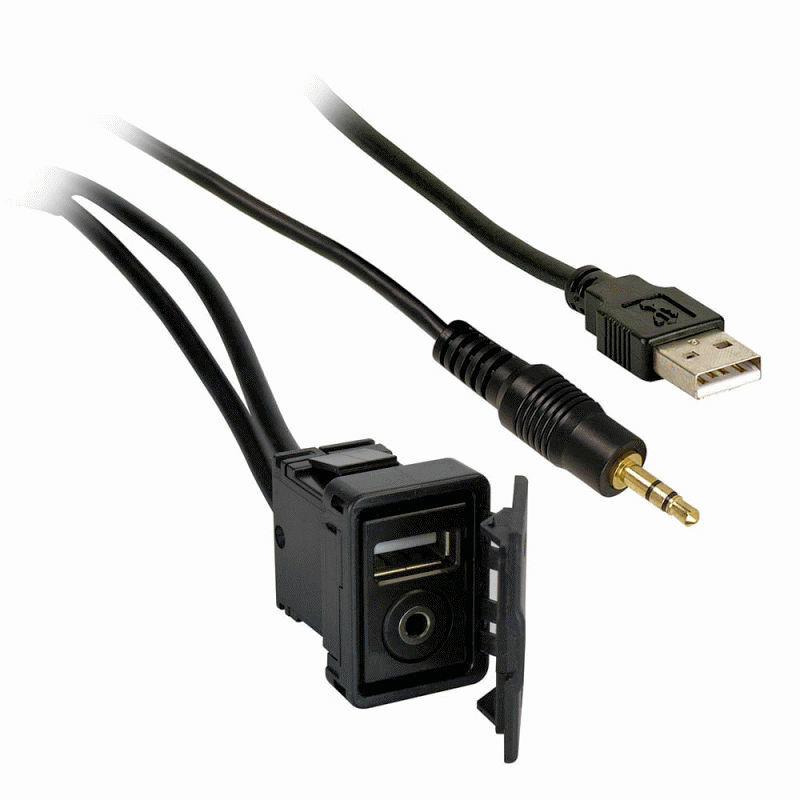 Metra AX-USB-35EXT USB Extension Cable Black 3.5mm Headphone