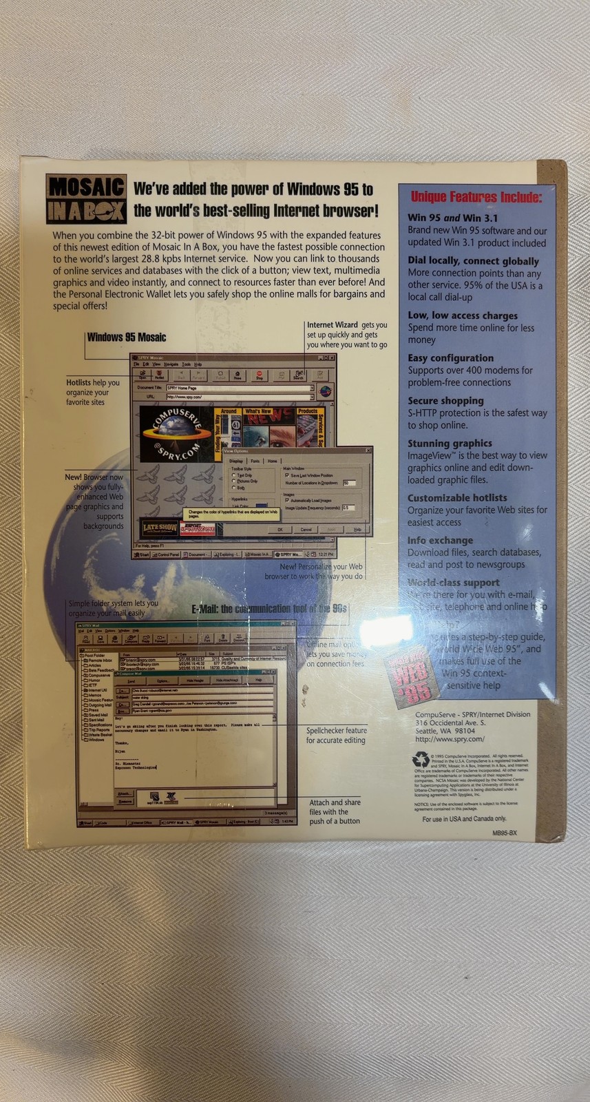 CompuServe Mosaic In A Box Windows 95 v2.0 OEM