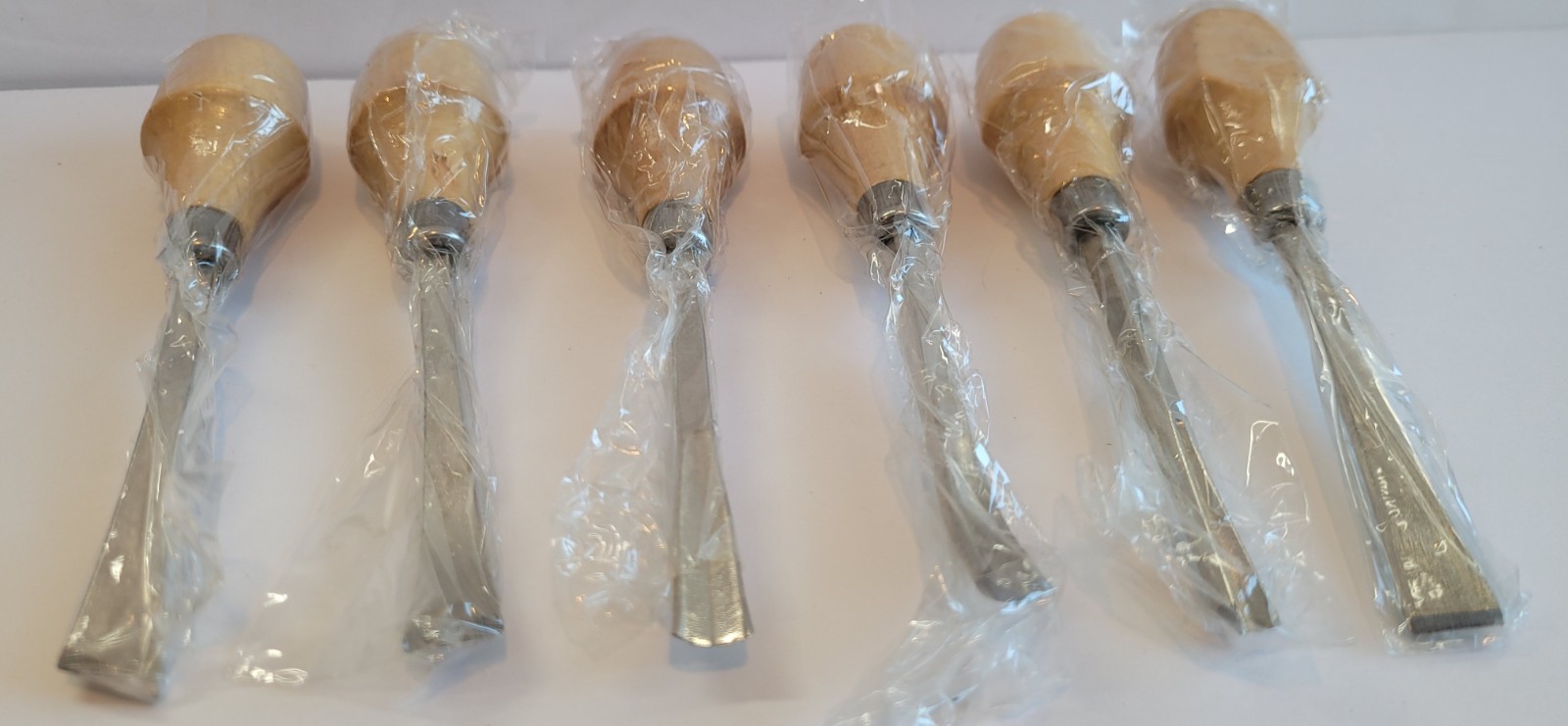 6-Piece Wood Carving Chisels - Wooden Handles - 6”