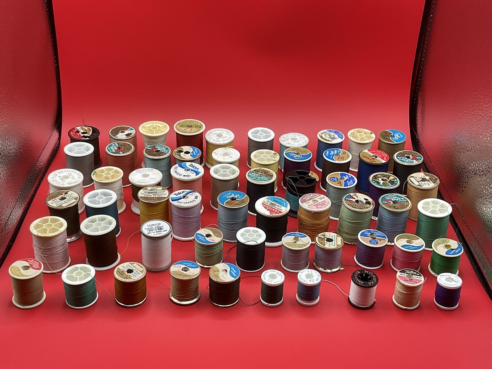 Sewing Thread~Lot Of 60 Spools Of Sewing Thread #5~Various Brands~Multicolor