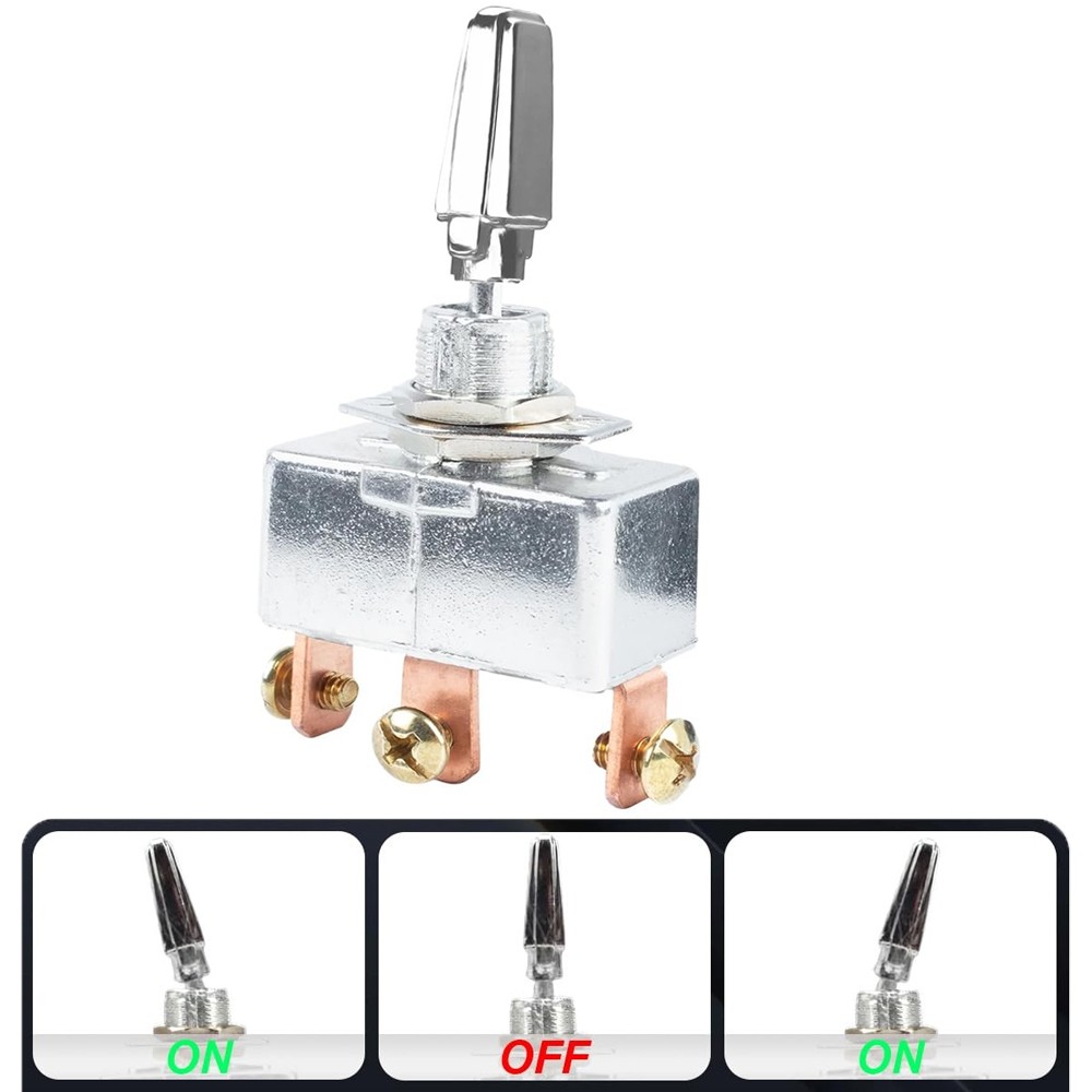 Heavy Duty Toggle Switch, 50A 12V 3 Pin SPST Toggle Switch with Screw Term