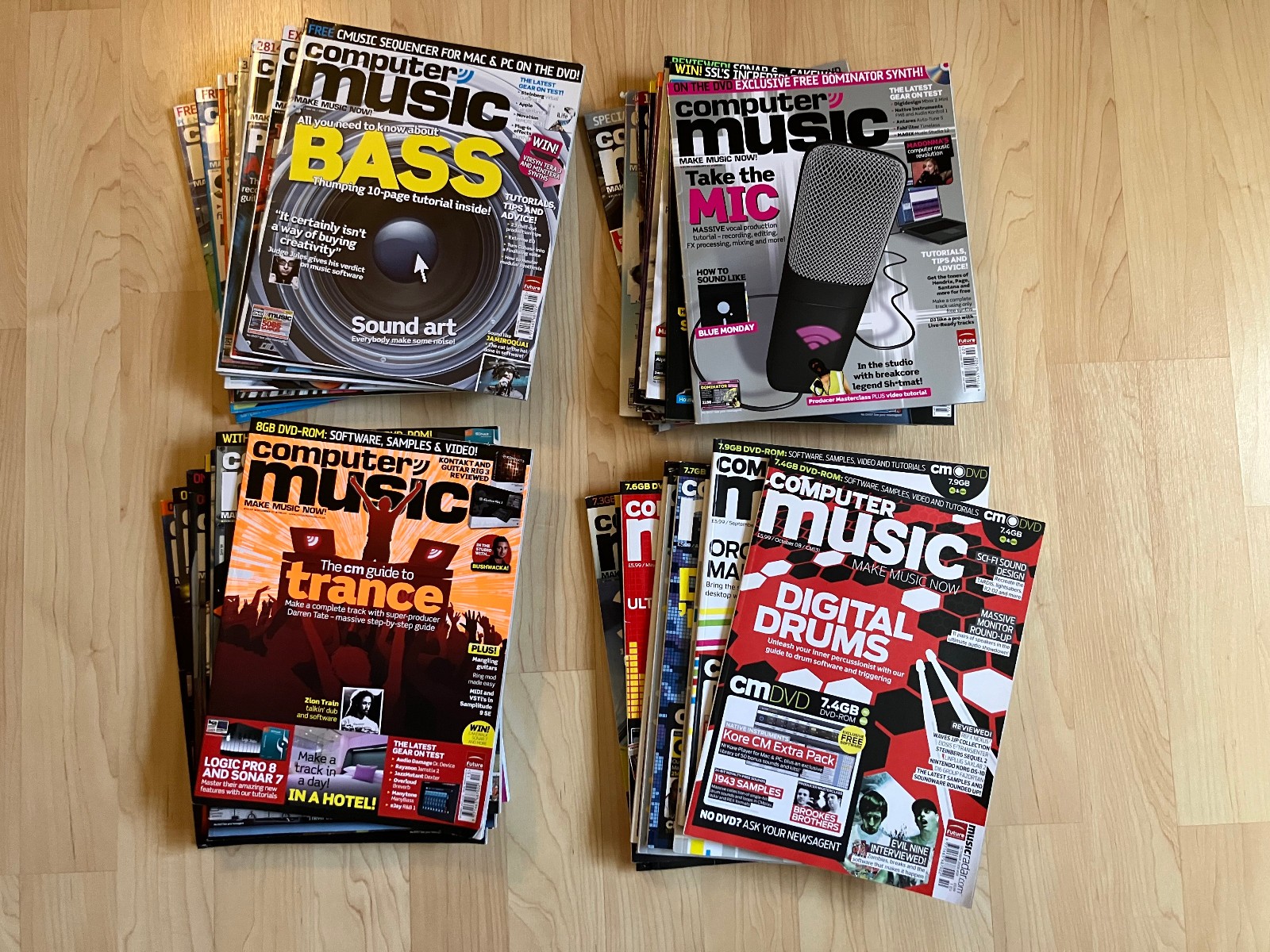 COMPUTER MUSIC MAGAZINE COLLECTION + SAMPLES LOOPS VSTs DVD CDs - 40 ISSUES LOT