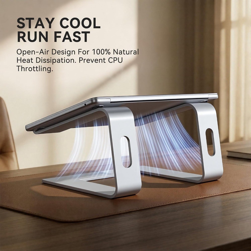 Laptop Stand, Aluminum Computer Riser, Ergonomic Laptops Elevator for Desk,