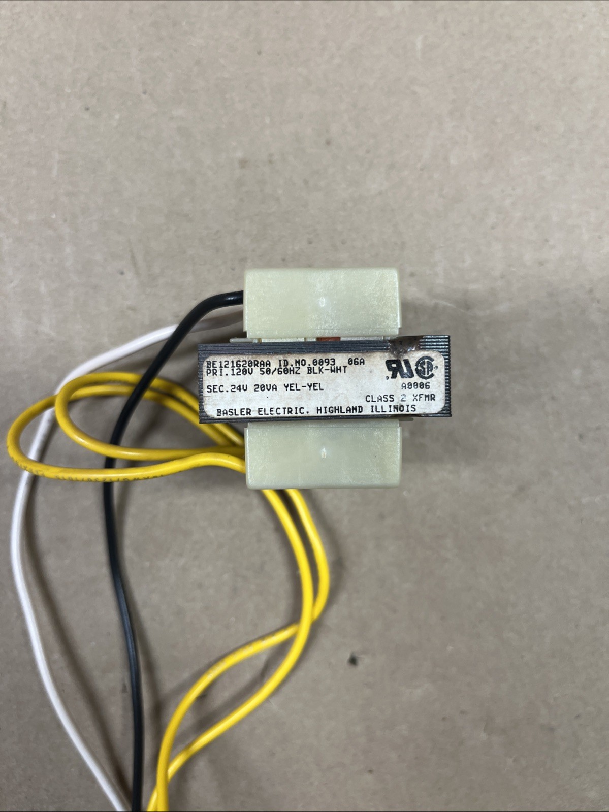 BASLER ELECTRIC BE121620RAA BE121620NAR BE121620GAA 120V PRI 24V SEC 20VA TXMR