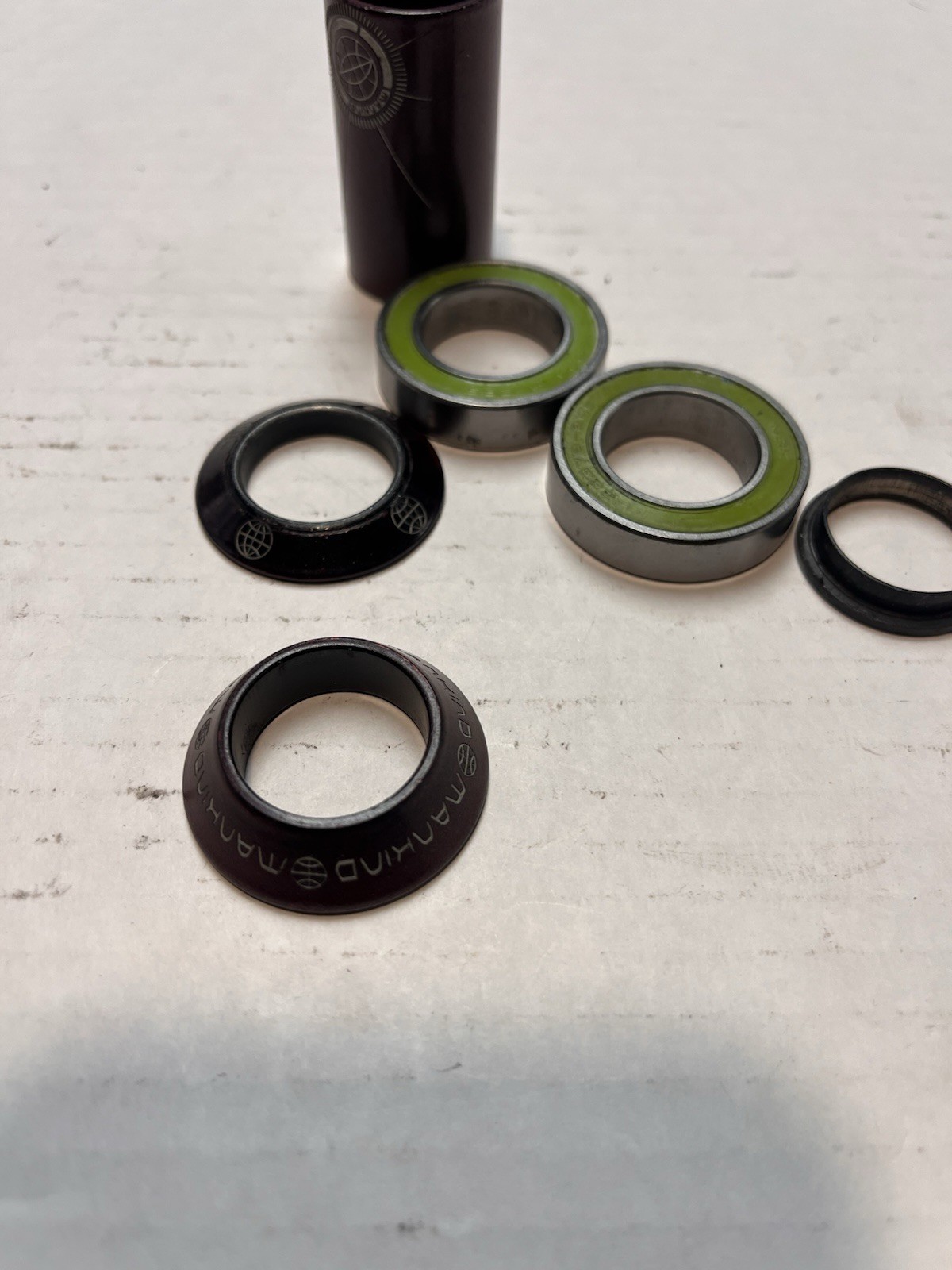 Mankind Bmx Spanish Bottom Bracket 22m Spindle Hole Dark Red