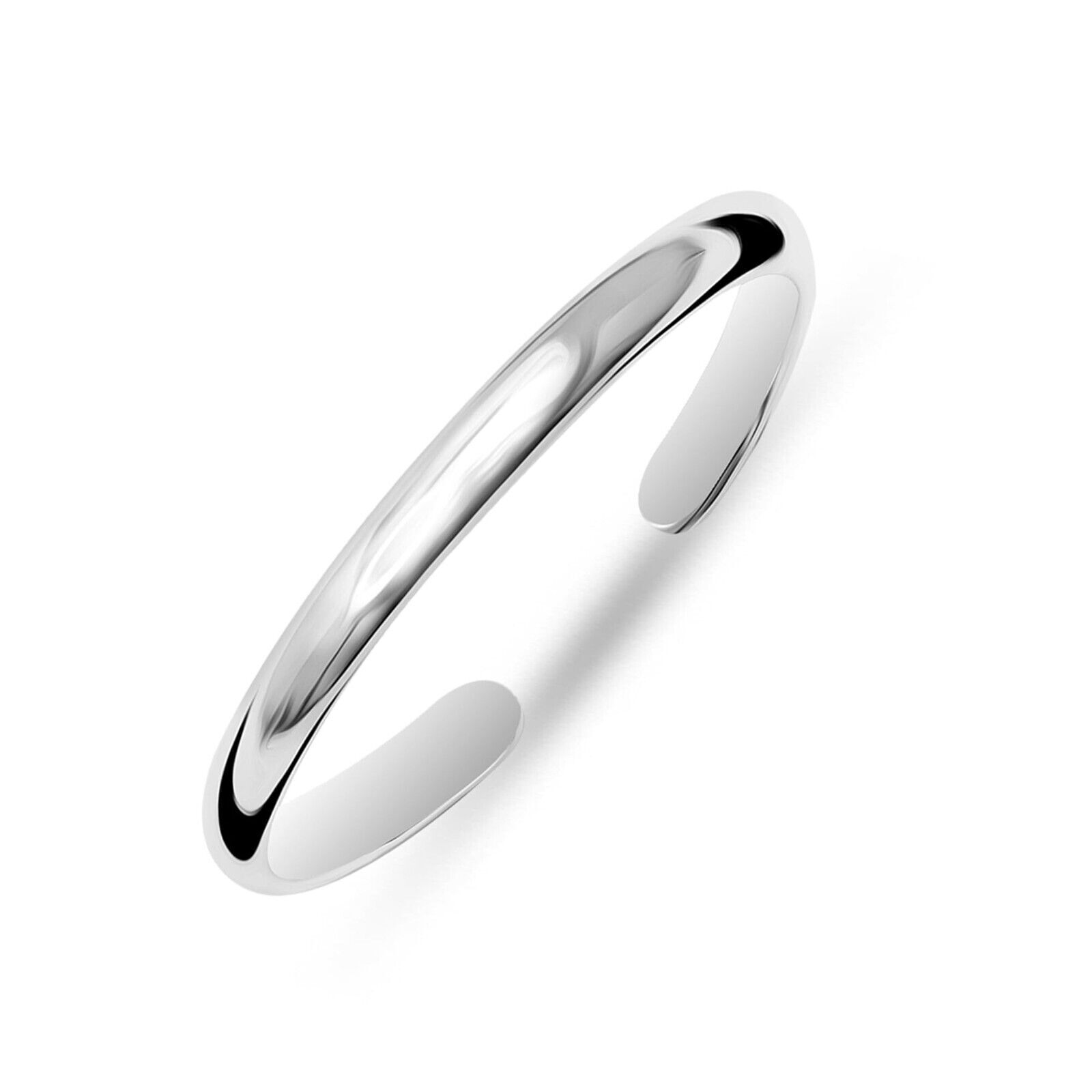 925 Sterling Silver Plain Dome Band Stylish Toe Ring Foot Ring Jewelry for Women