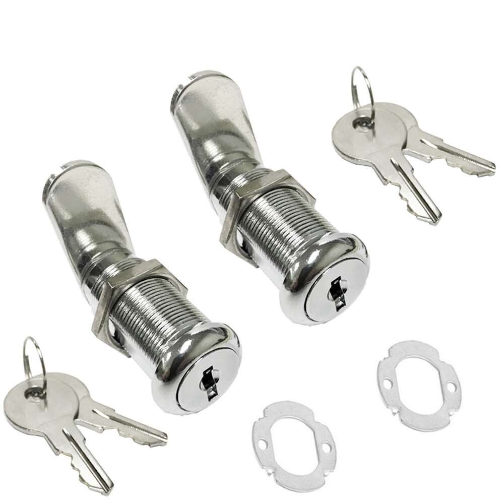 2 sets 1 3/8" FLAT KEY CAM LOCK; KA; ARCADE CABINET BOX KIOSK DRAWER 9100-2