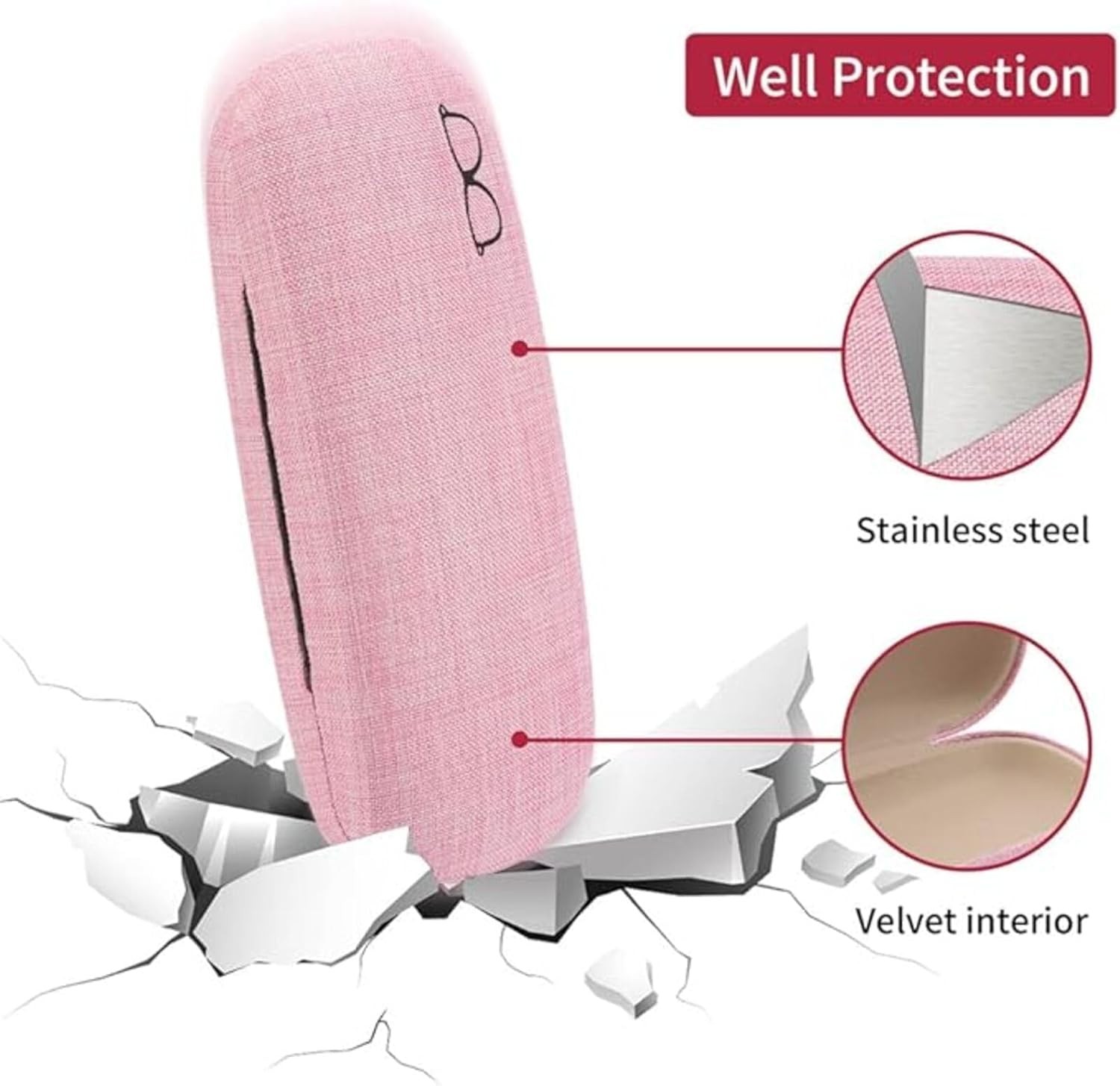 Eyeglasses Case,(6 Piece) Unisex Hard Shell Eyeglasses Cases Protective Case For