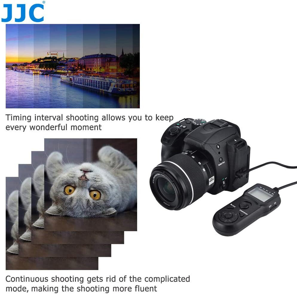JJC Timer Remote Control for Olympus OM-D E-M1 Mark III II, E-M1X, E-M5 Mark III
