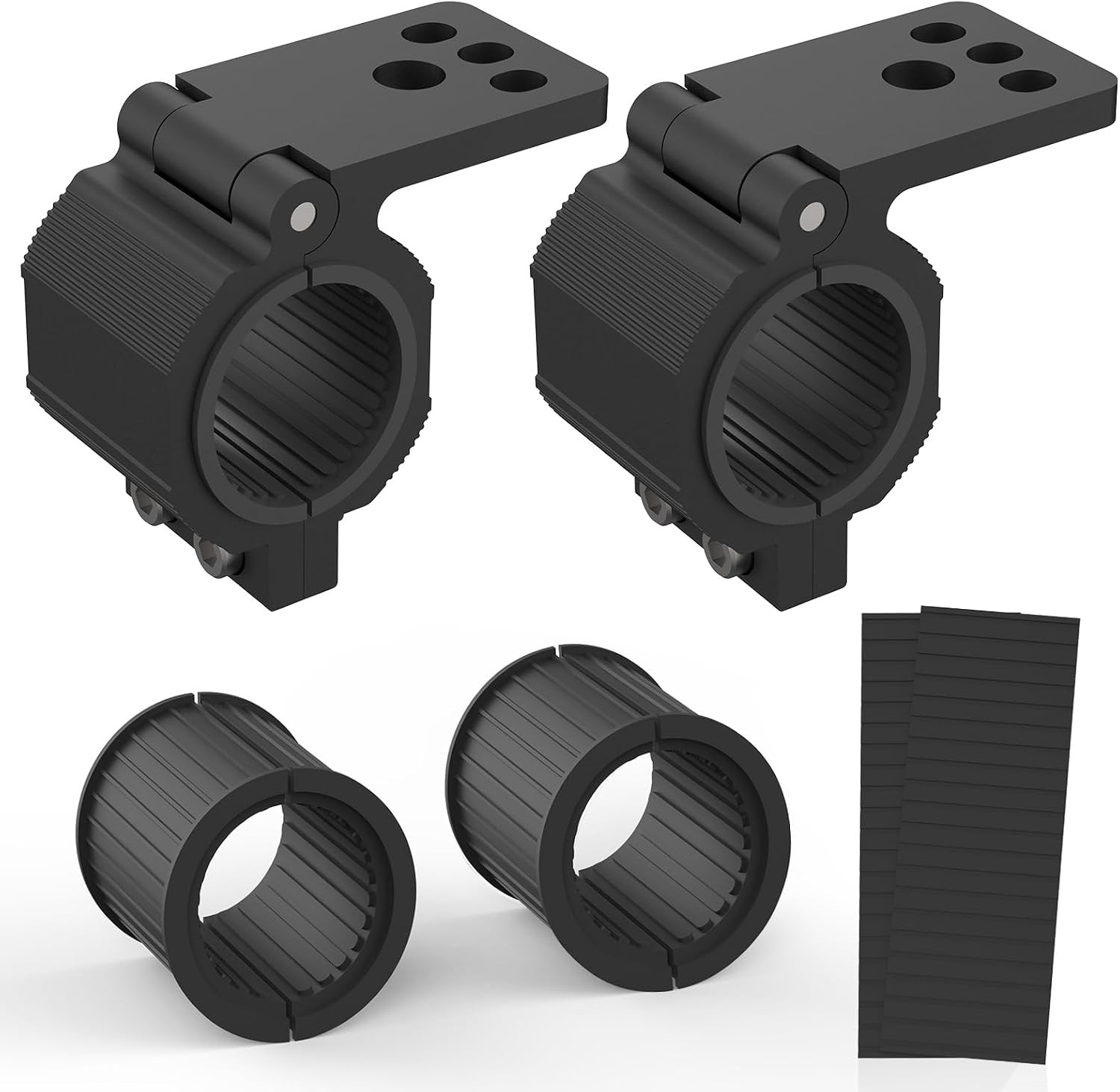Aluminum Mounting Bracket Kit Tube Clamp, [1] Pair, 1.125-1.5"