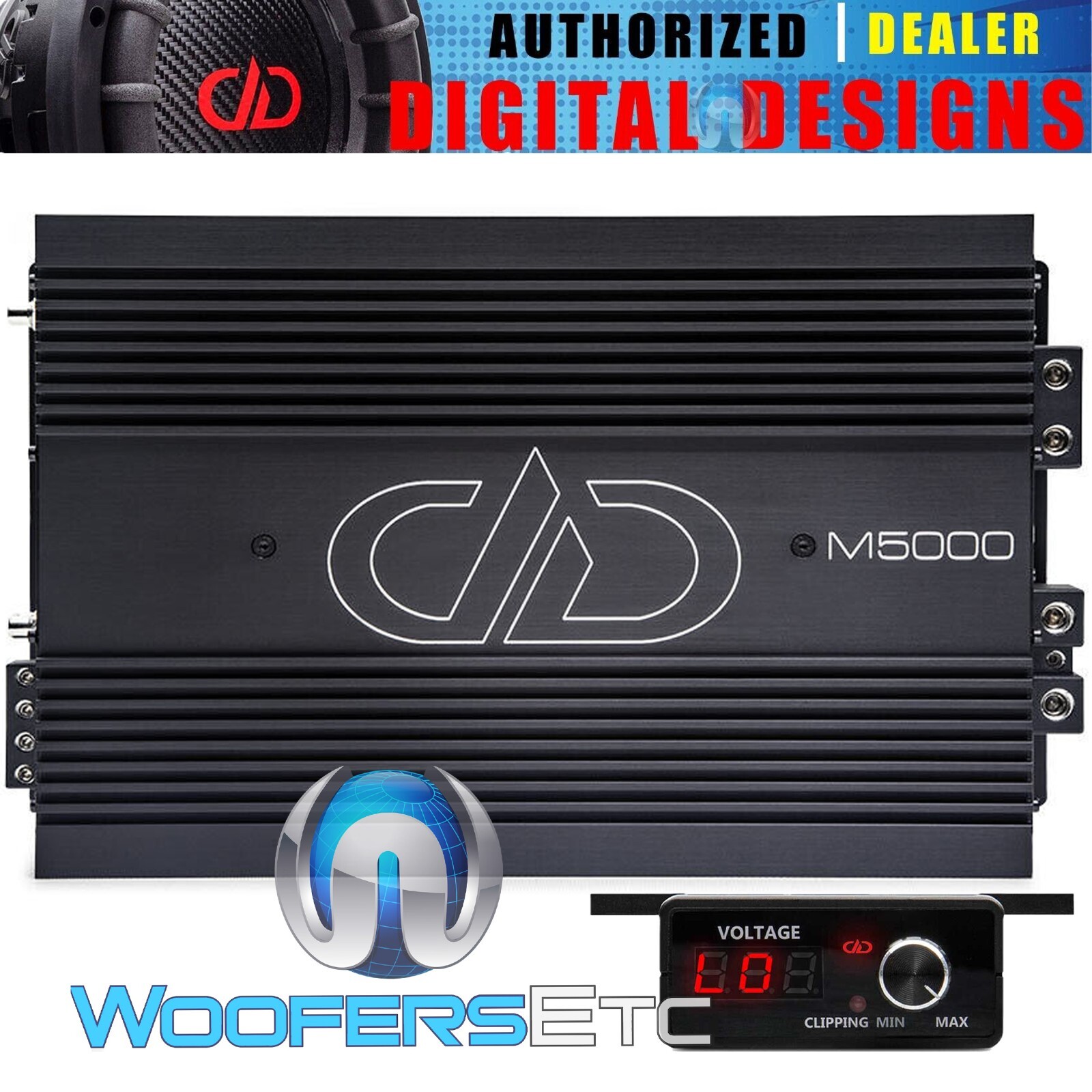 DD AUDIO M5000 MONOBLOCK CAR DYNAMIC 7000W SUBWOOFERS BASS 1-OHM AMPLIFIER NEW
