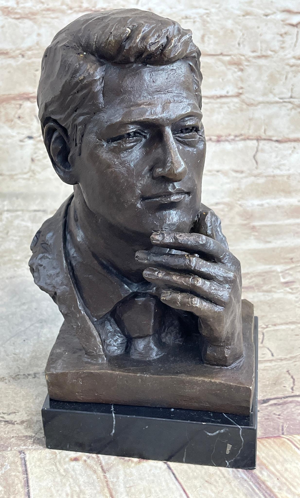 Bill Clinton American President Bronze Metal bust Sculpture Original Signed Art