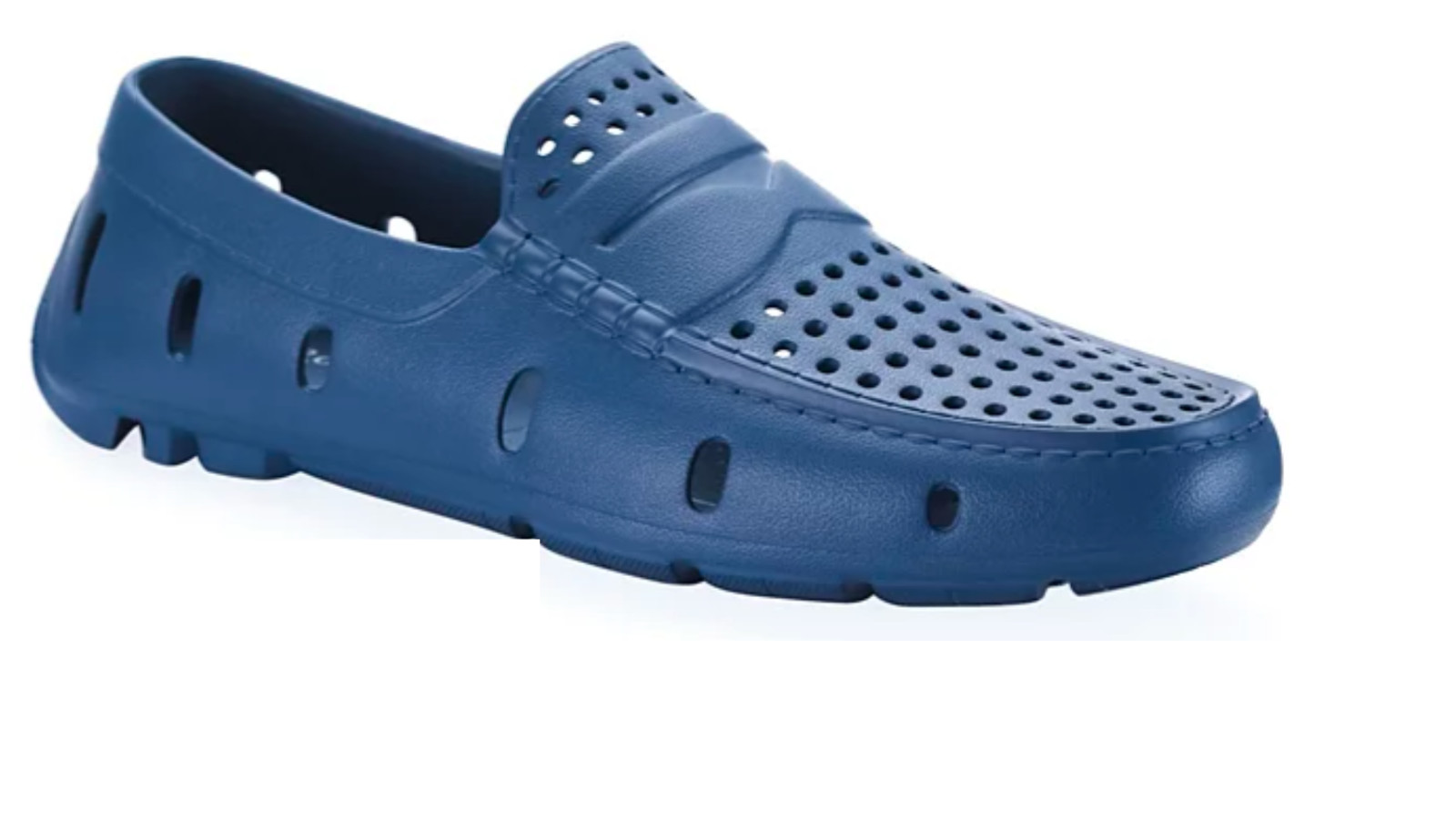 Club Room Men Atlas Perforated Moc-toe slip-on driver loafer Shoes-Navy BNIB