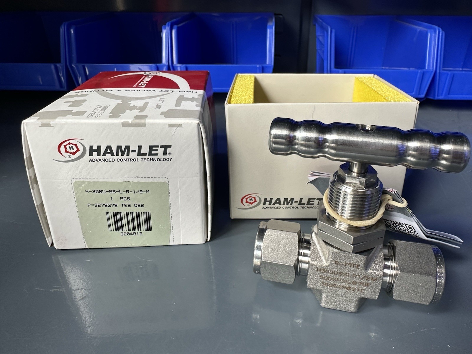 Ham-Let H-300U-SS-L-R-1/2-M Stainless Steel Needle Valve 1/2” Let-Lok