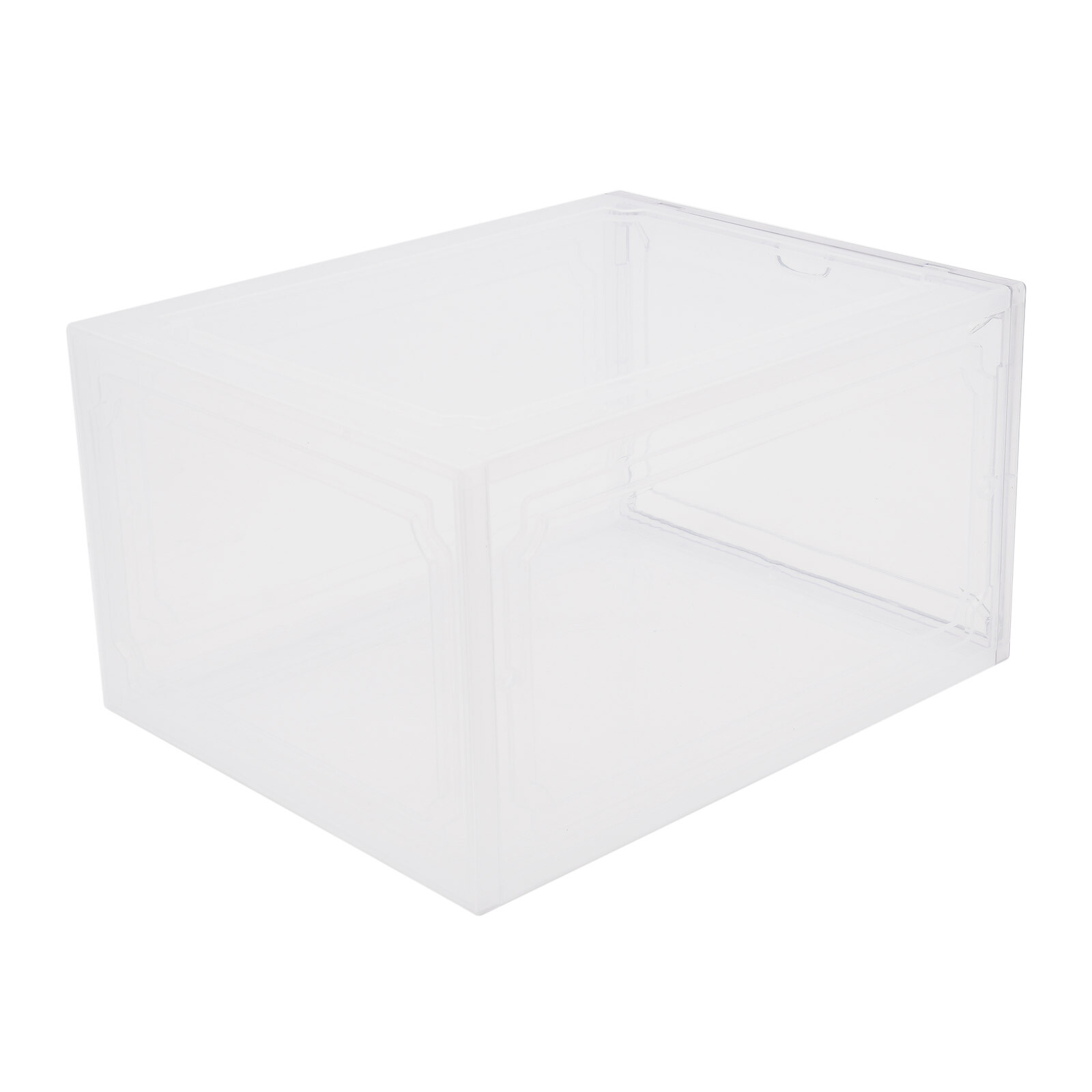 12PCS Shoe Containers Transparent-Front Door Open Acrylic Shoe Display Cabinet
