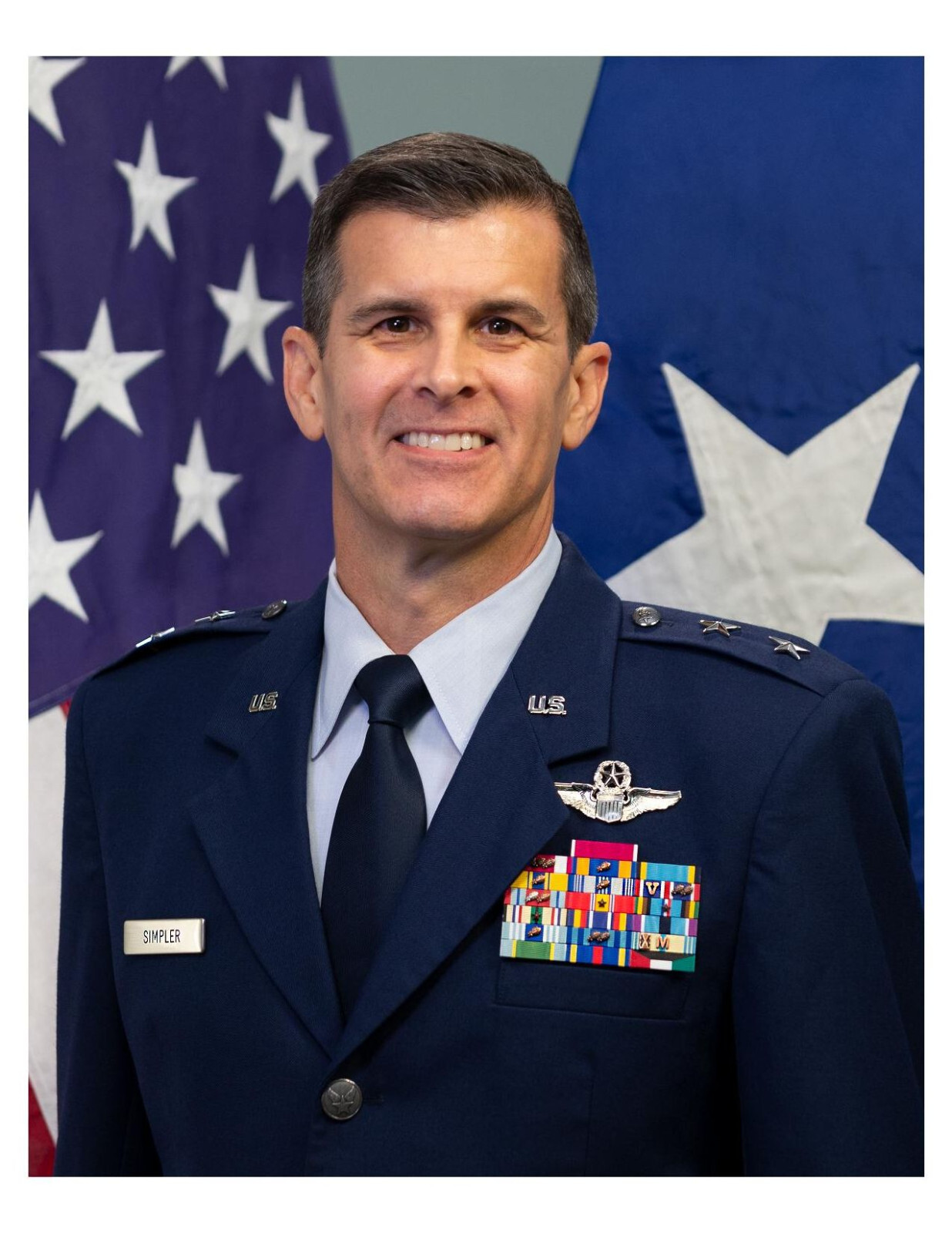 United States Air Force General Brian M. Simpler 8x10 Photo On 8.5" x 11"