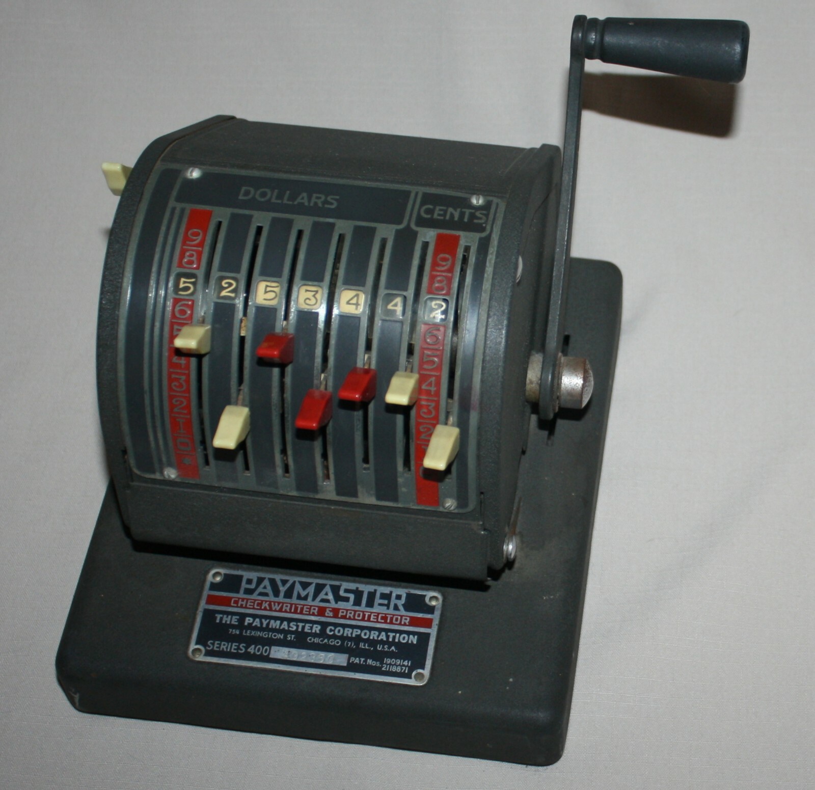 Vintage Paymaster Checkwriter & Protector Series 400 Office Decor Check