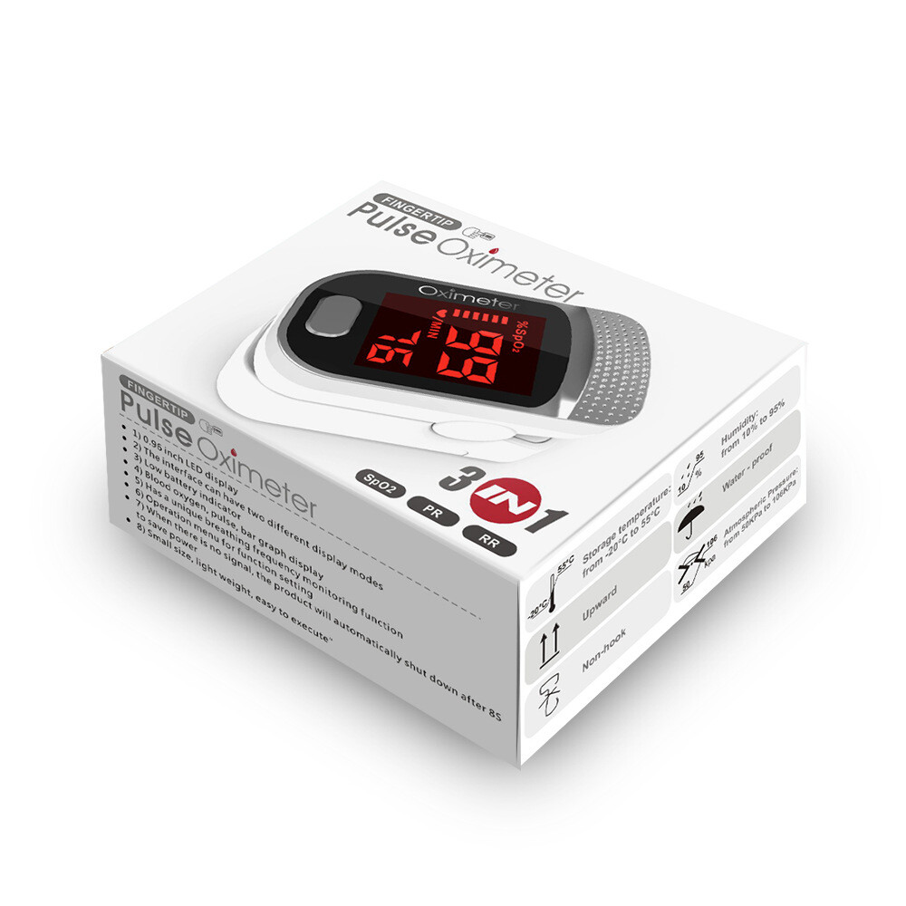 Finger Pulse Oximeter Blood Oxygen Monitor SpO2 Heart Rate Tester Free Bag USA