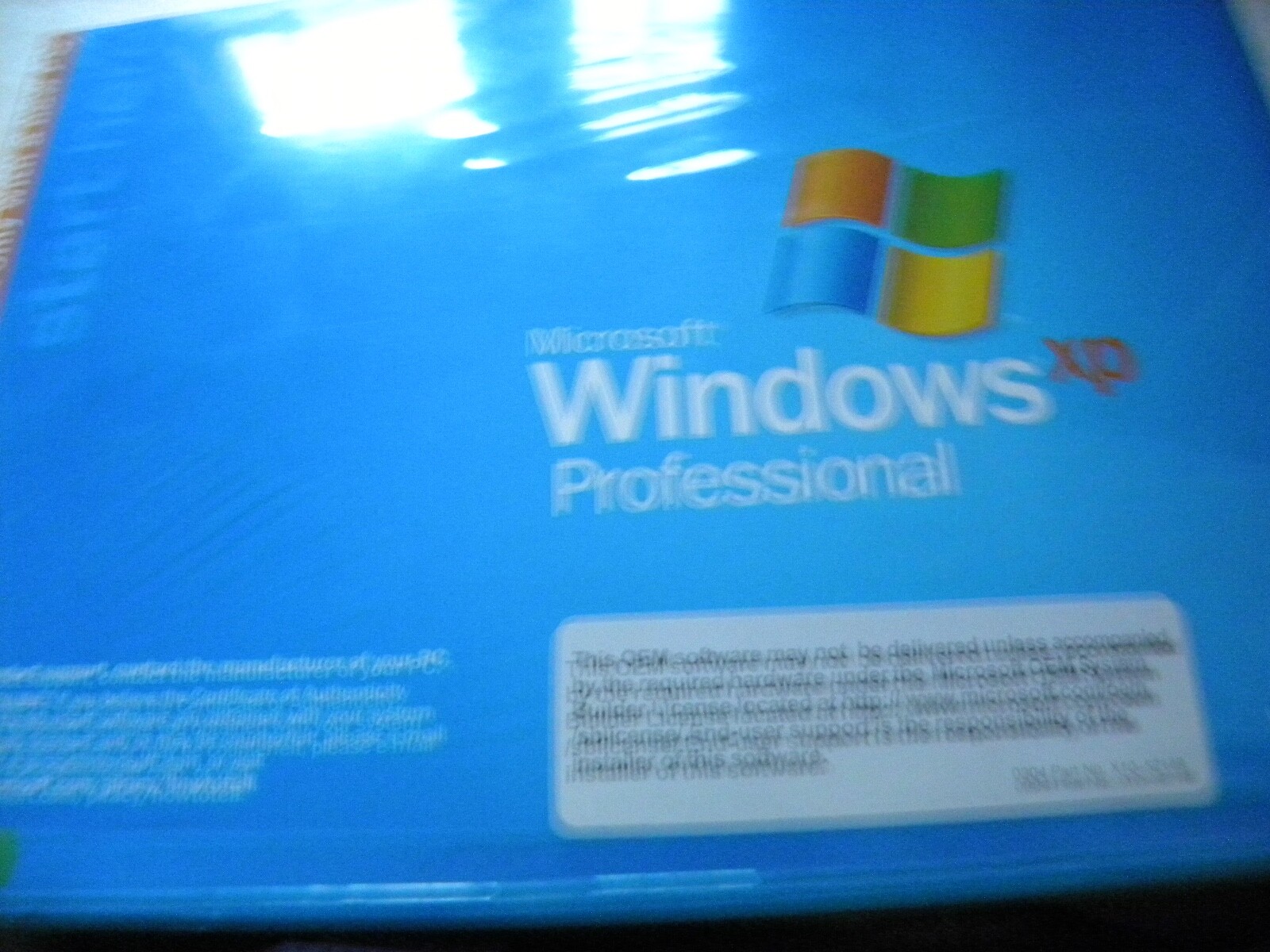 Original OEM Microsoft Windows Professional XP for PC- Still in plastic wrapper