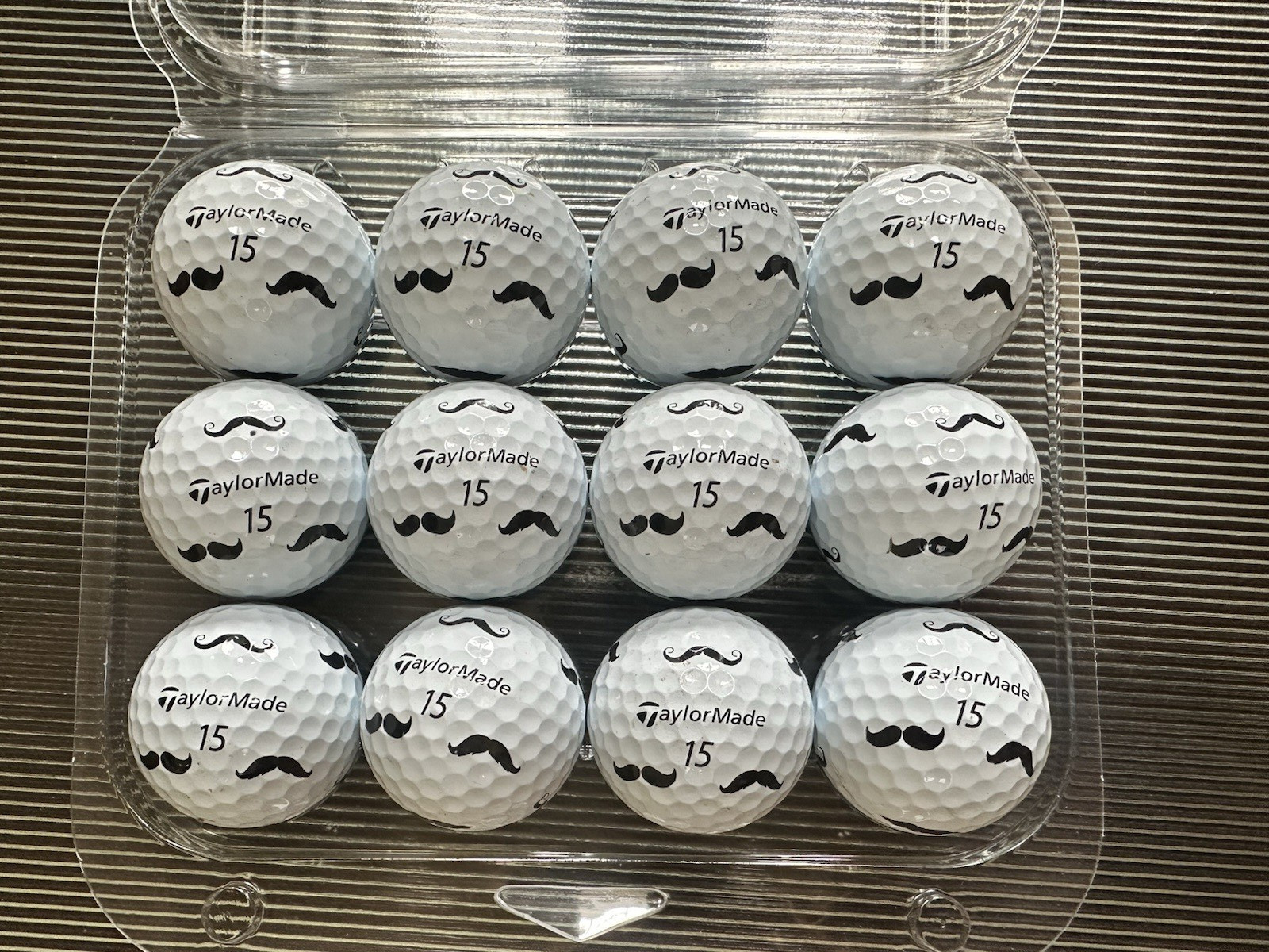 *Rare* TaylorMade TP5 Pix Mustache Logo Golf Balls 4A-5A Grade - Dozen