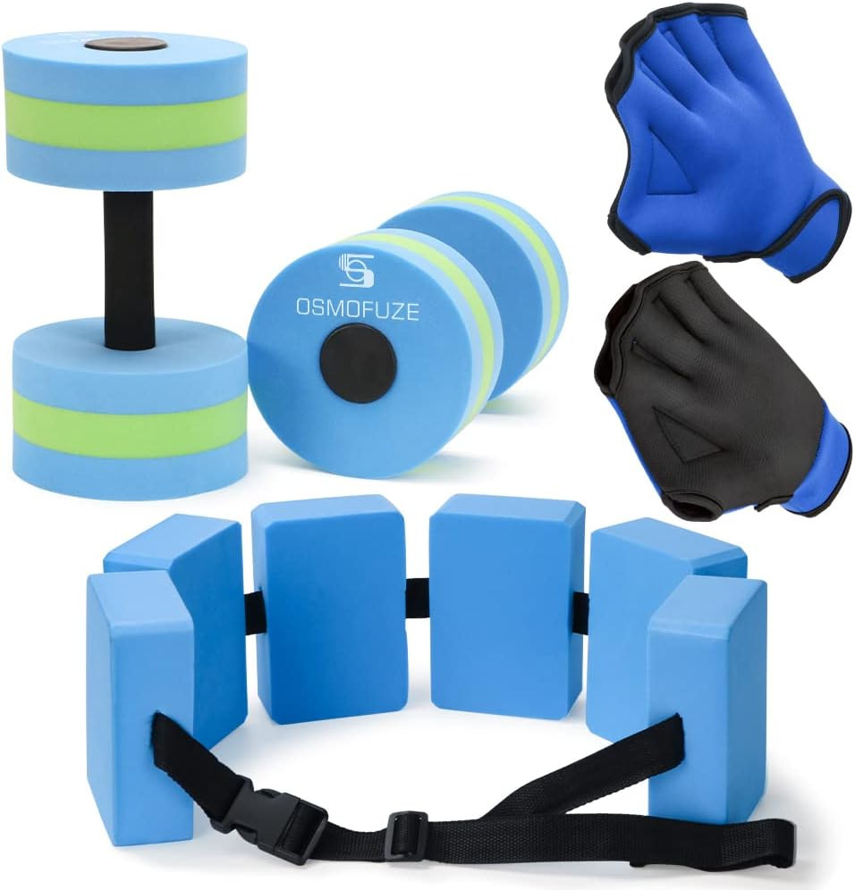Water Dumbbells Set, Water Aerobics Exercise Foam Dumbbells Weight Pool Resistan