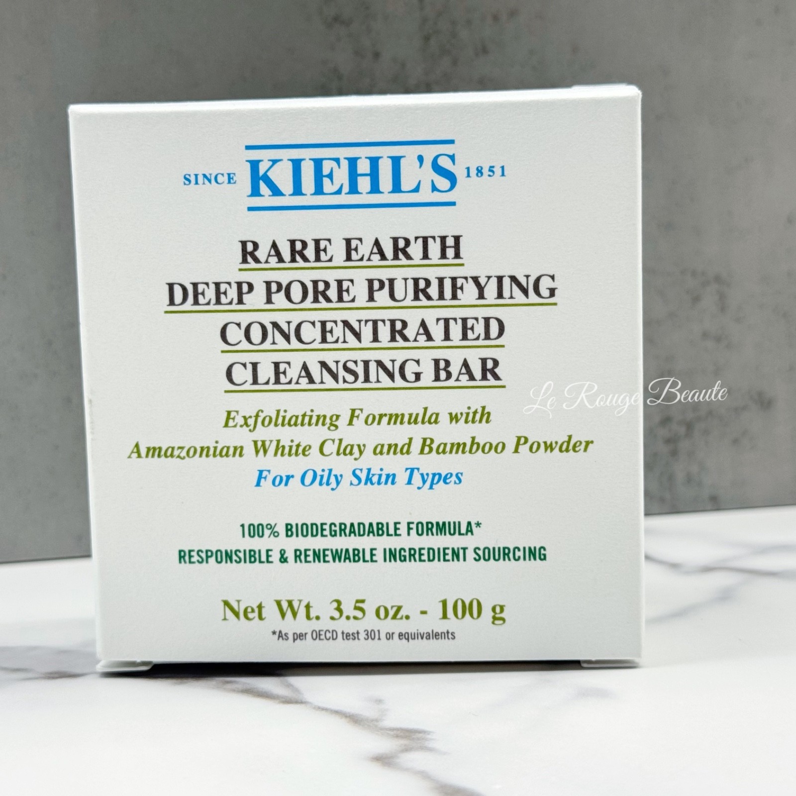 Kiehls Rare Earth Deep Pore Purifying Cleansing Bar Soap for Oily Skin 3.5 oz
