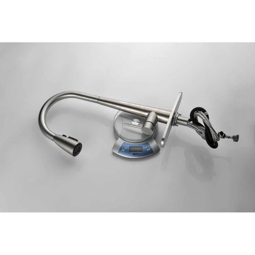 Kitchen Faucet with Pull Down Sprayer Brushed Nickel High Arc Single Handle