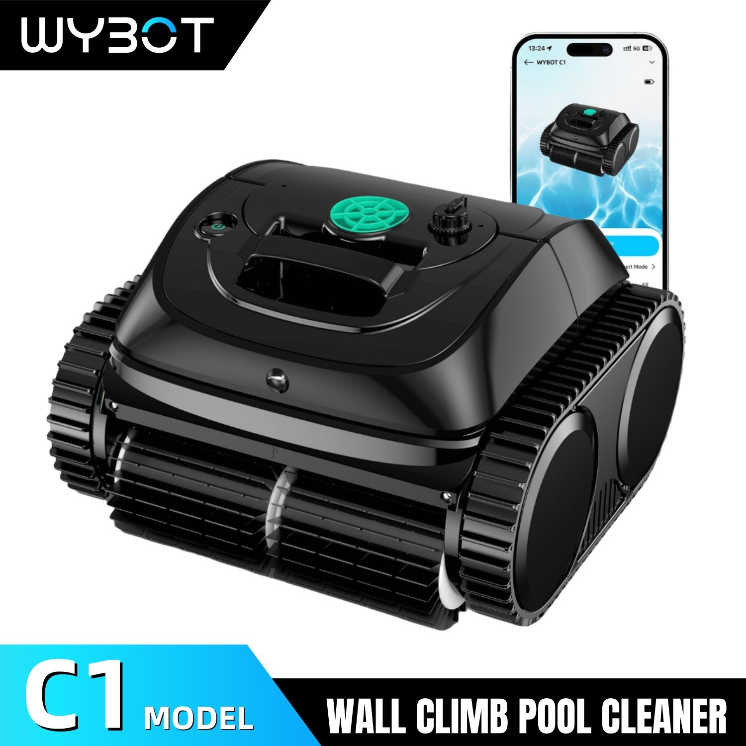WYBOT C1 Pool Vacuum Robot Cordless Robotic Pool Cleaners Wall Climbing Inground