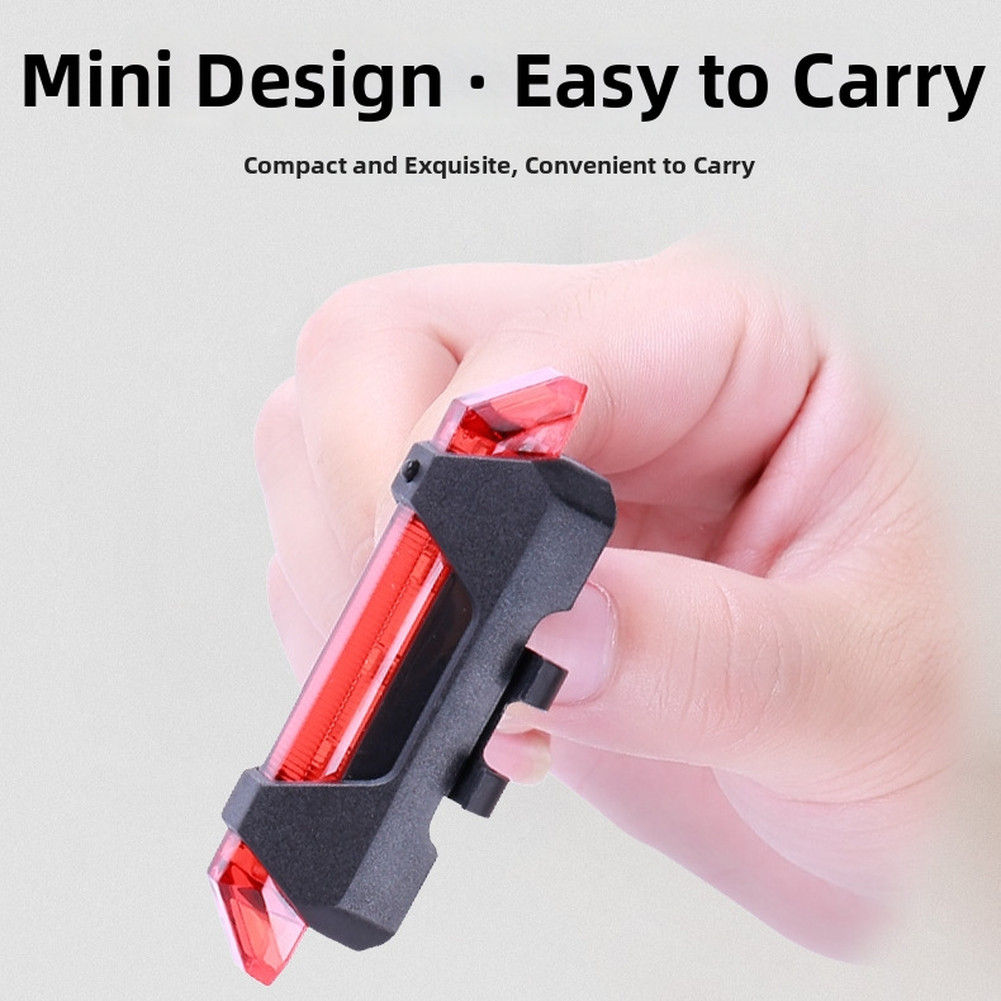 USB Rechargeable Bike Taillight with Red LED and Multiple Lighting Options