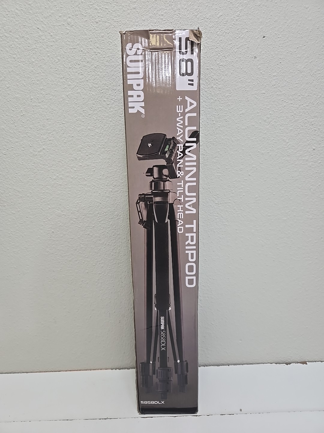 GENUINE Sunpak CAMERA Tripod 5858DLX 58'' Aluminum 3-Way Pan & Tilt Head OEM