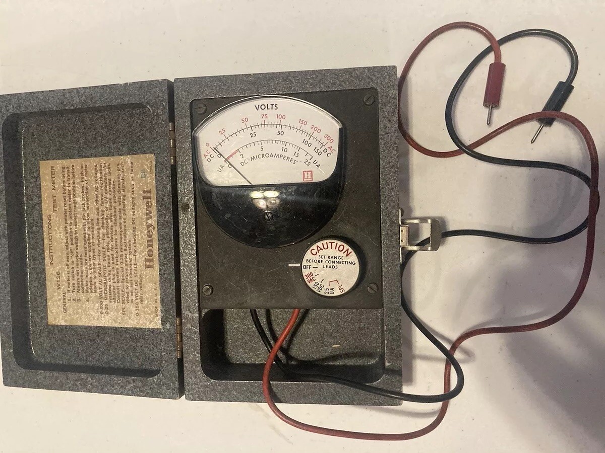 Vintage Honeywell AC/DC Voltmeter, Made In The USA