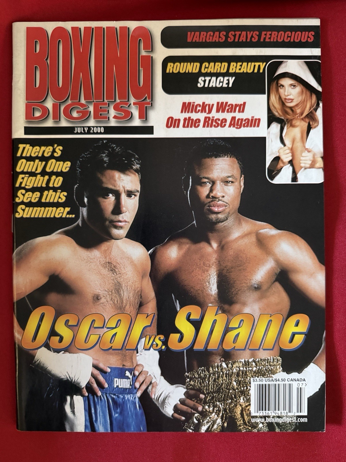 BOXING DIGEST July 2000 Magazine Shane vs Oscar  No Label