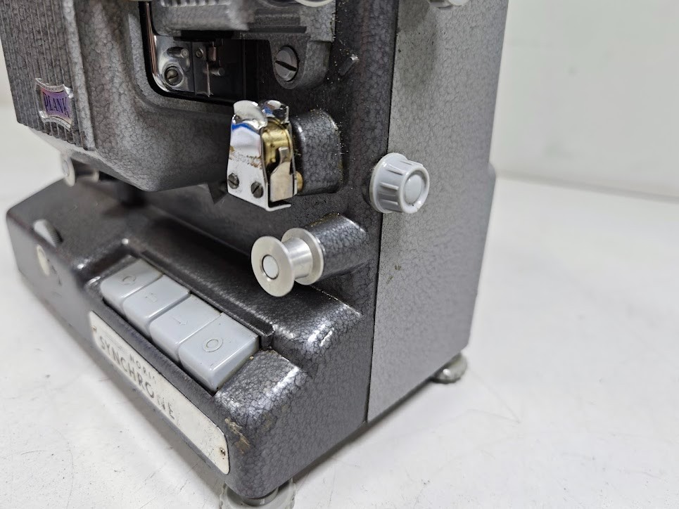 Vintage Plank Synchro 8mm Film Projector - Untested, Has Scratches and Marks