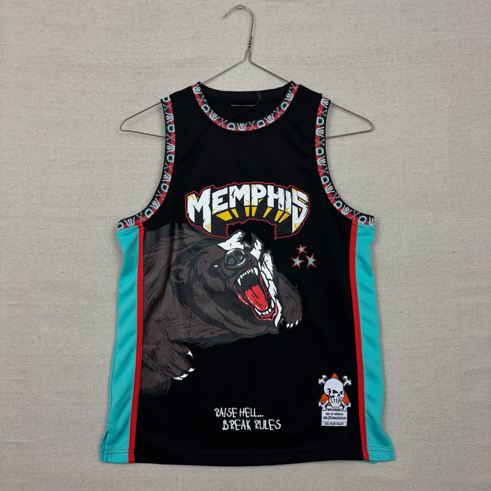 Brand X Memphis Grizzlies Ja Morant 12 Basketball Jersey Black Bear Graphic