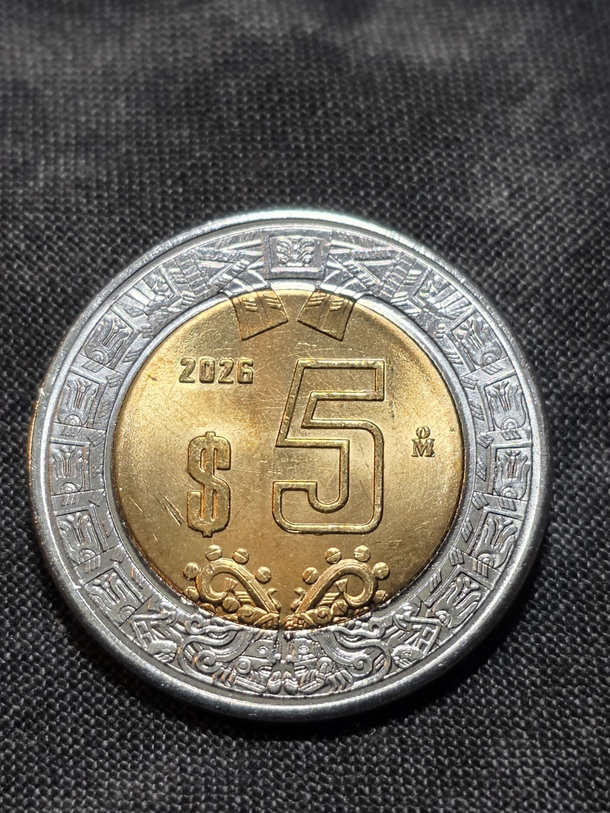 Rare 5 PESOS COIN LOT OF 2026, KM #605, BRILLIANT ~ AZTEC ~ MEXICO 🇲🇽