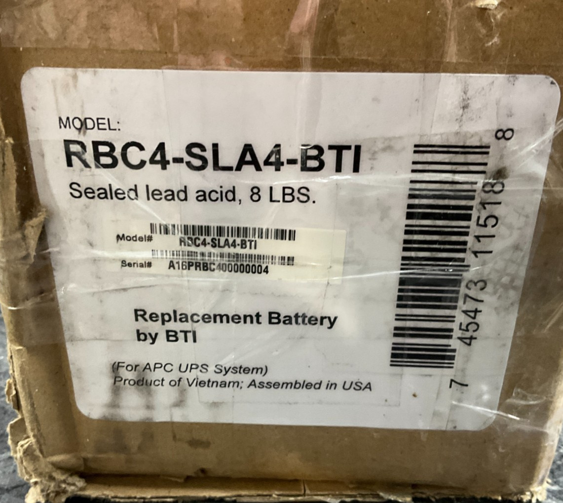 BTI Replacement Battery APC RBC4 RBC4-SLA4-BTI ✨❤️✨