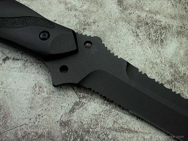 Blackhawk Nightedge Fixed Blade Knife, Combo Edge (BH15NE10BK)