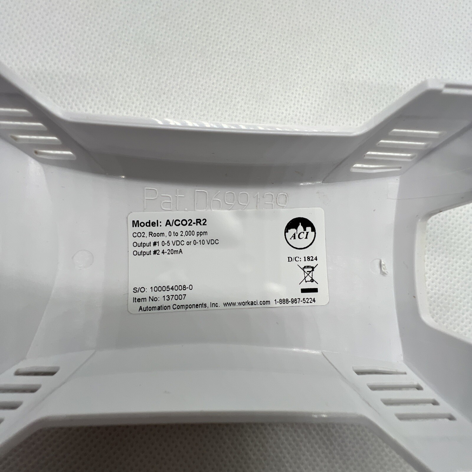 ACI A/CO2-R2 Room Sensor, White