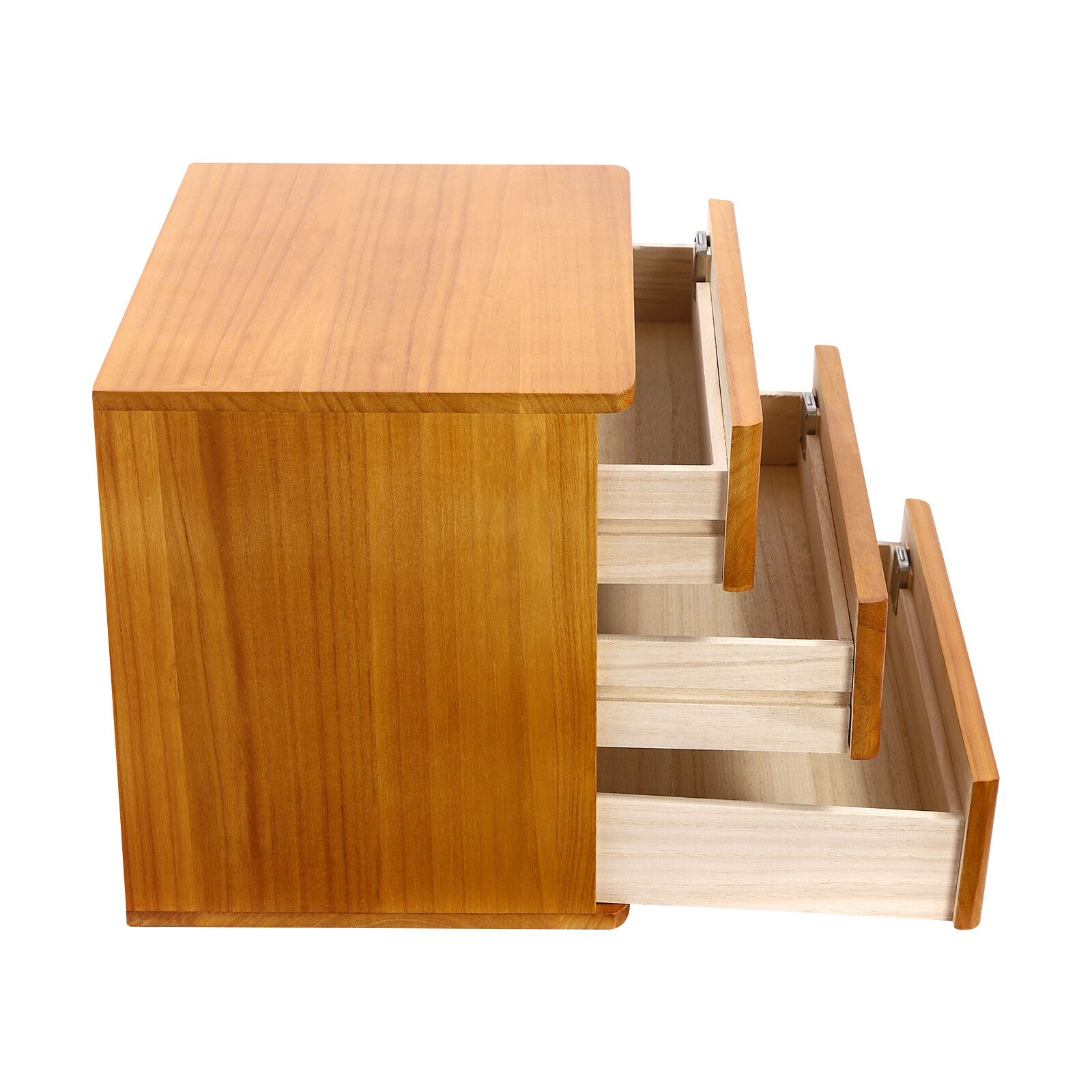 Wooden Desktop Storage Cabinet Desktop Storage Box with Lockable Drawers