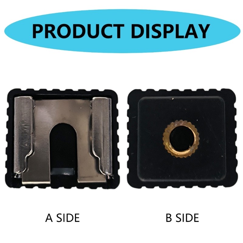 Lamp Base Hot Shoe Flashlight Bracket Socket Hotshoe Adapter 1/4 Thread C6 SC6