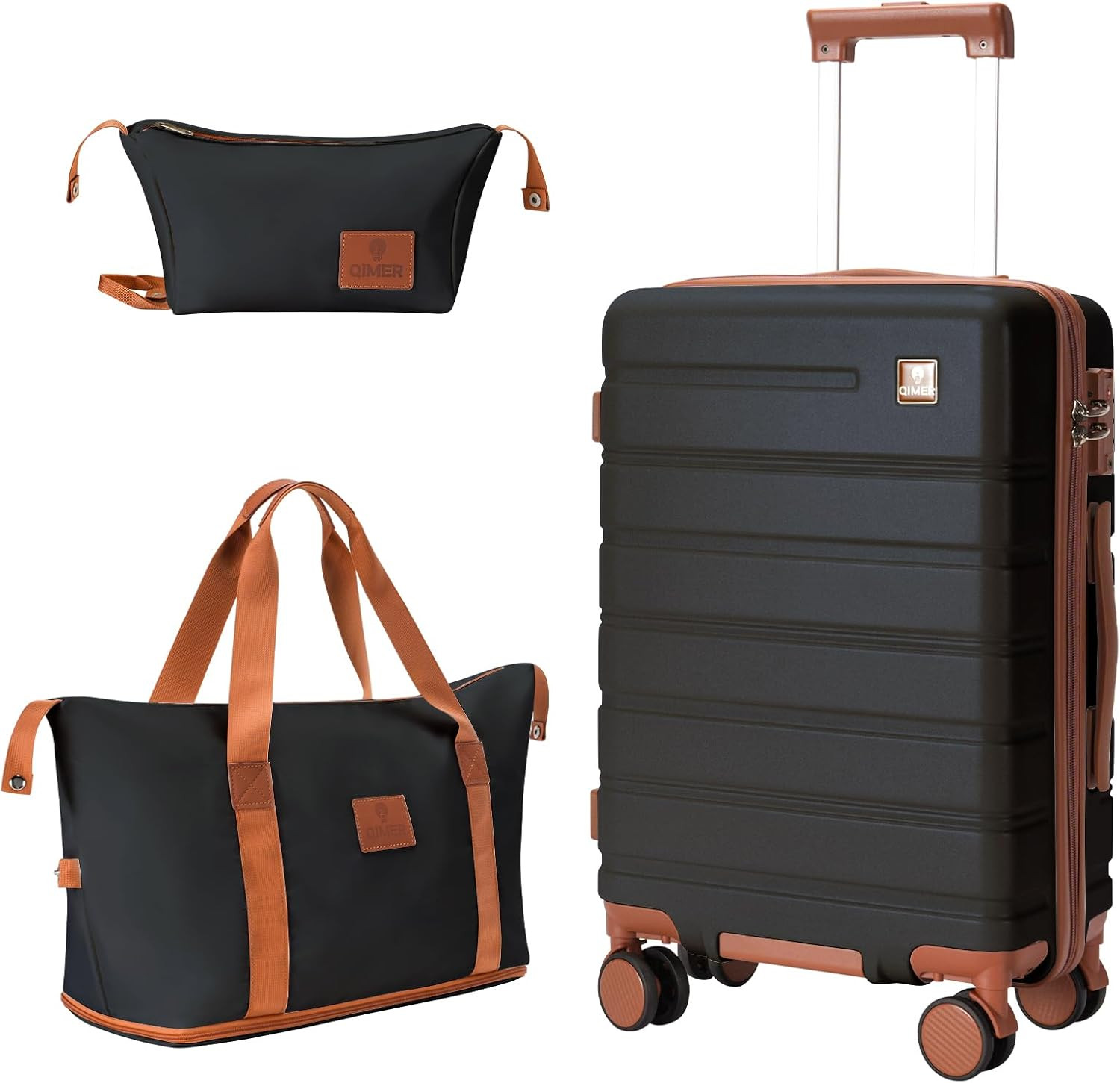 Carry on Luggage Set, 20 Inch Suitcase with 100% PC Hardshell, Lightweight TSA L