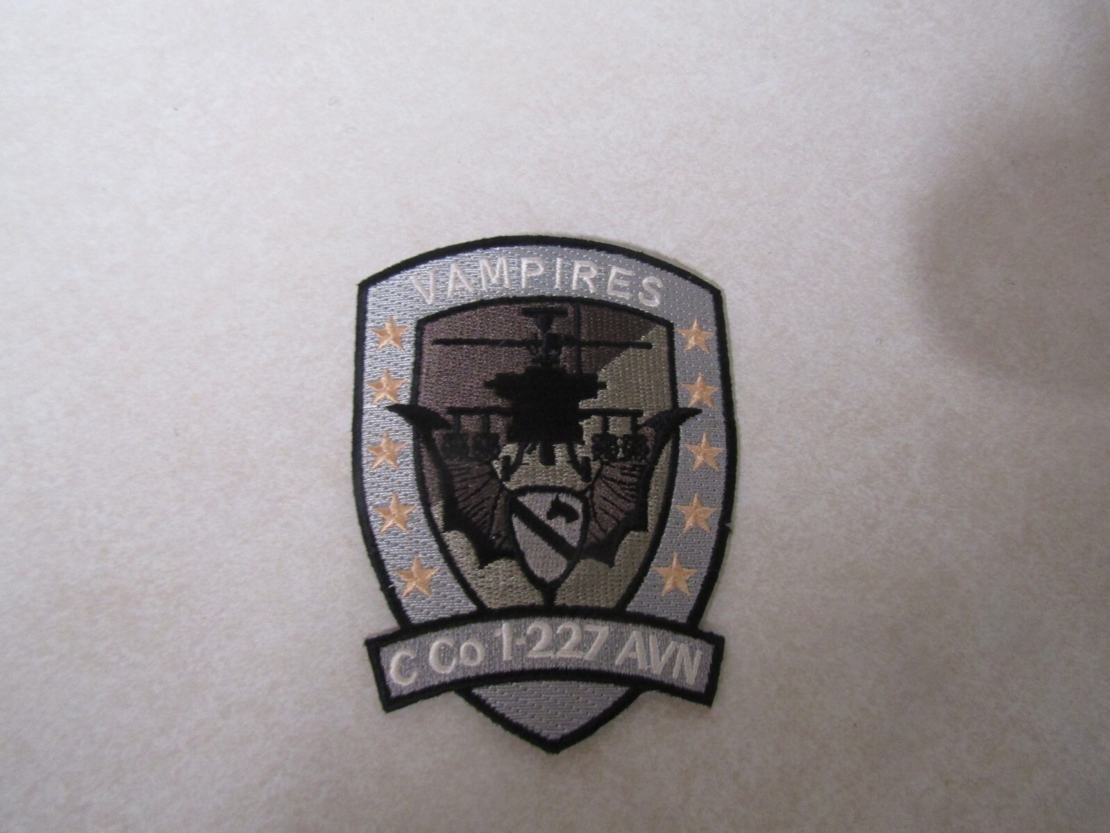 MILITARY PATCH SEW ON C CO 1-227 TF ATTACK VAMPIRES 1ST CAVALRY