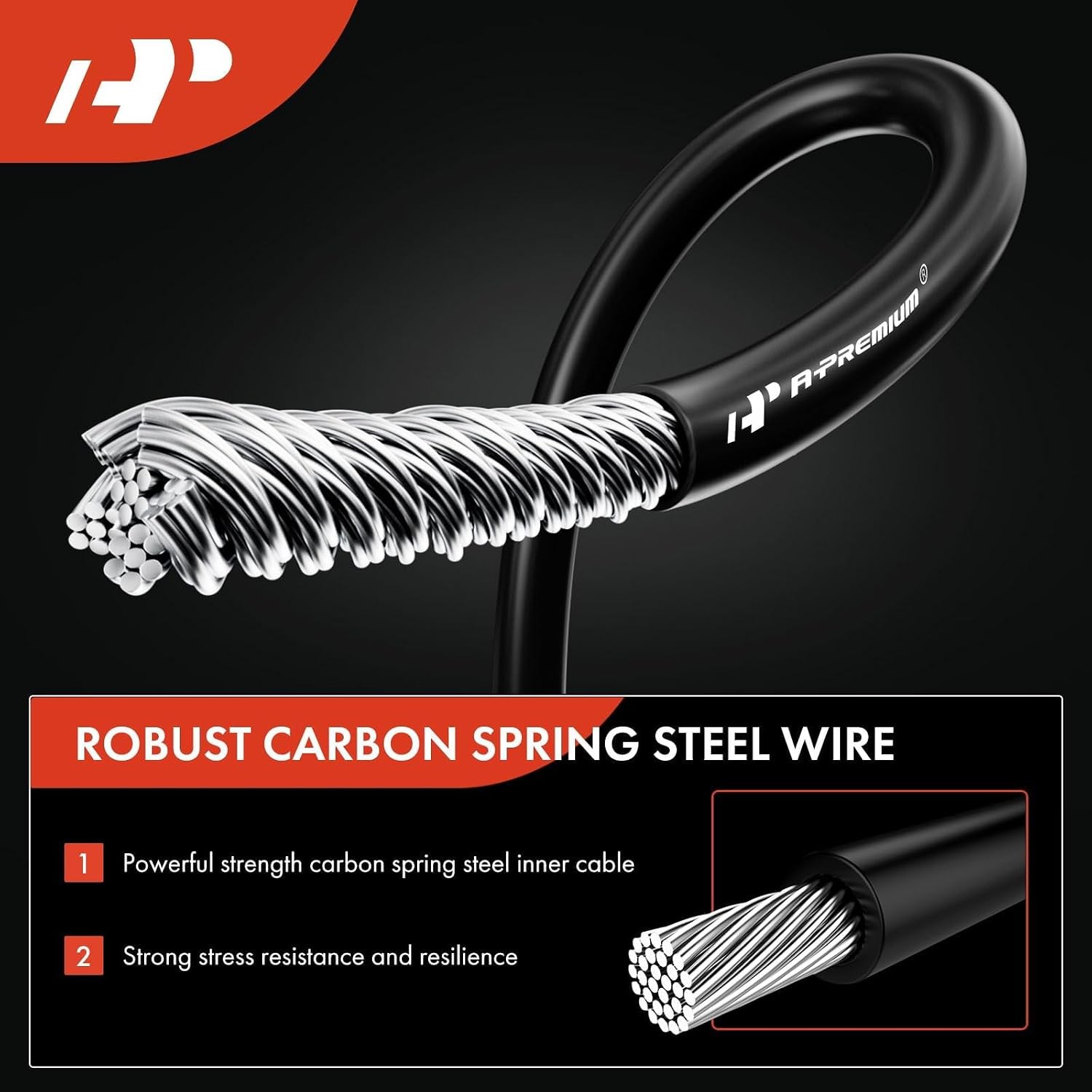 A-Premium Intermediate Side Parking Brake Cable Assembly Compatible with Chevrol