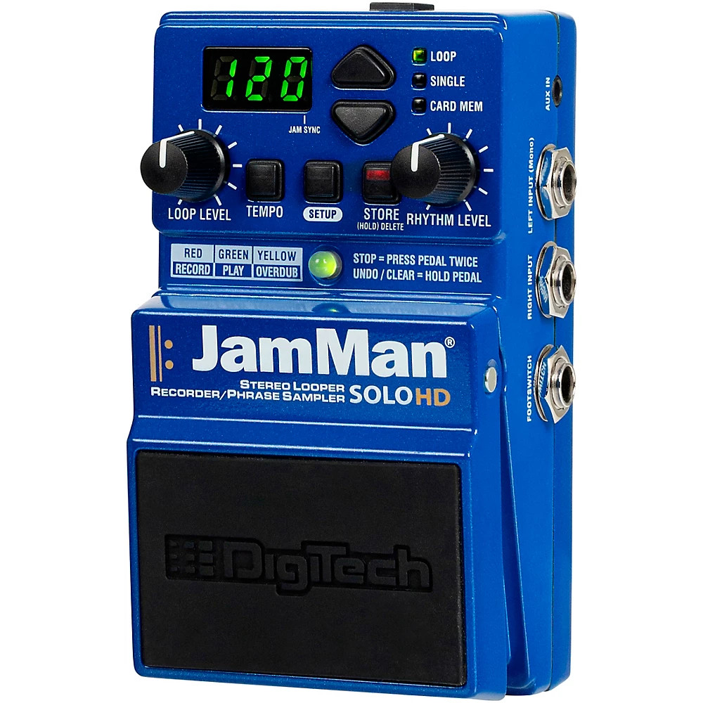 DigiTech JamMan Solo HD Stereo Looper Effects Pedal Blue
