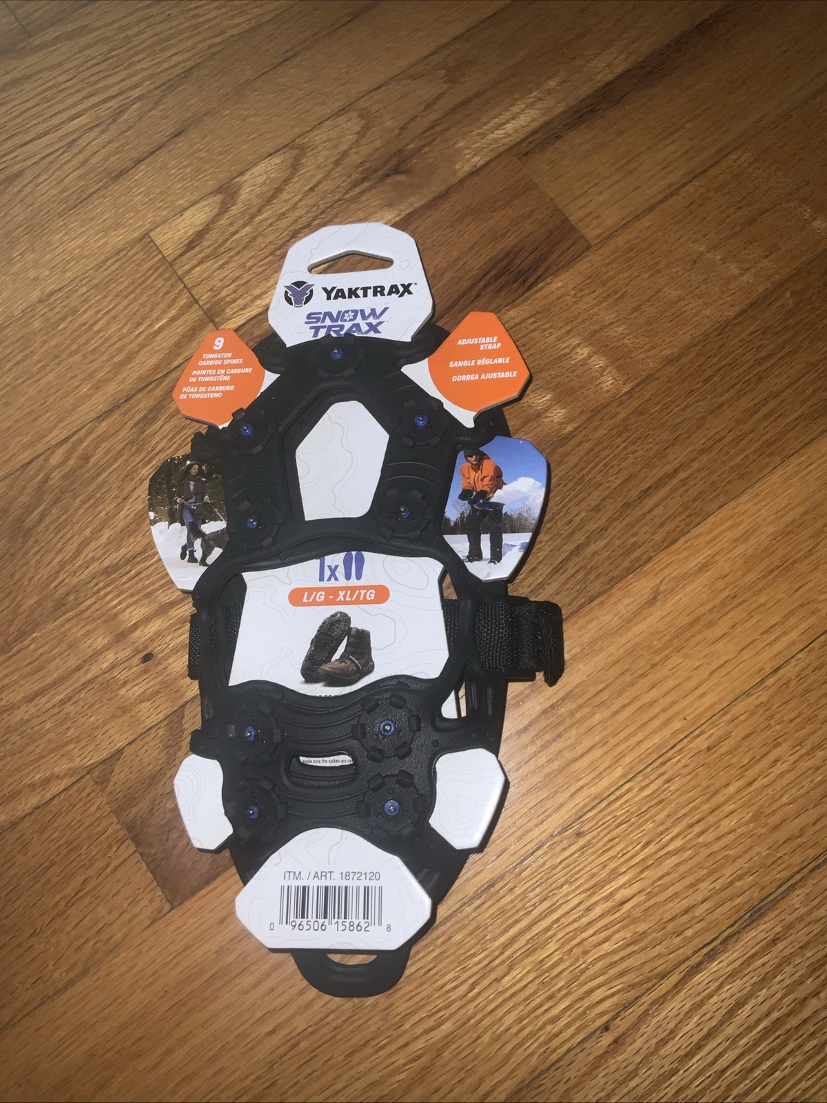 YAKTRAX Snow Trax Traction Shoes Covers with Spikes & Strap Men & Women L/XL