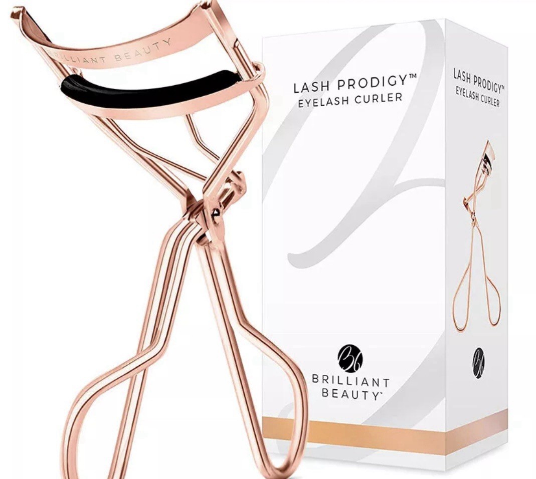 Brilliant Beauty Eyelash Curler with Satin Bag & Refill Pads - Award Winning ...