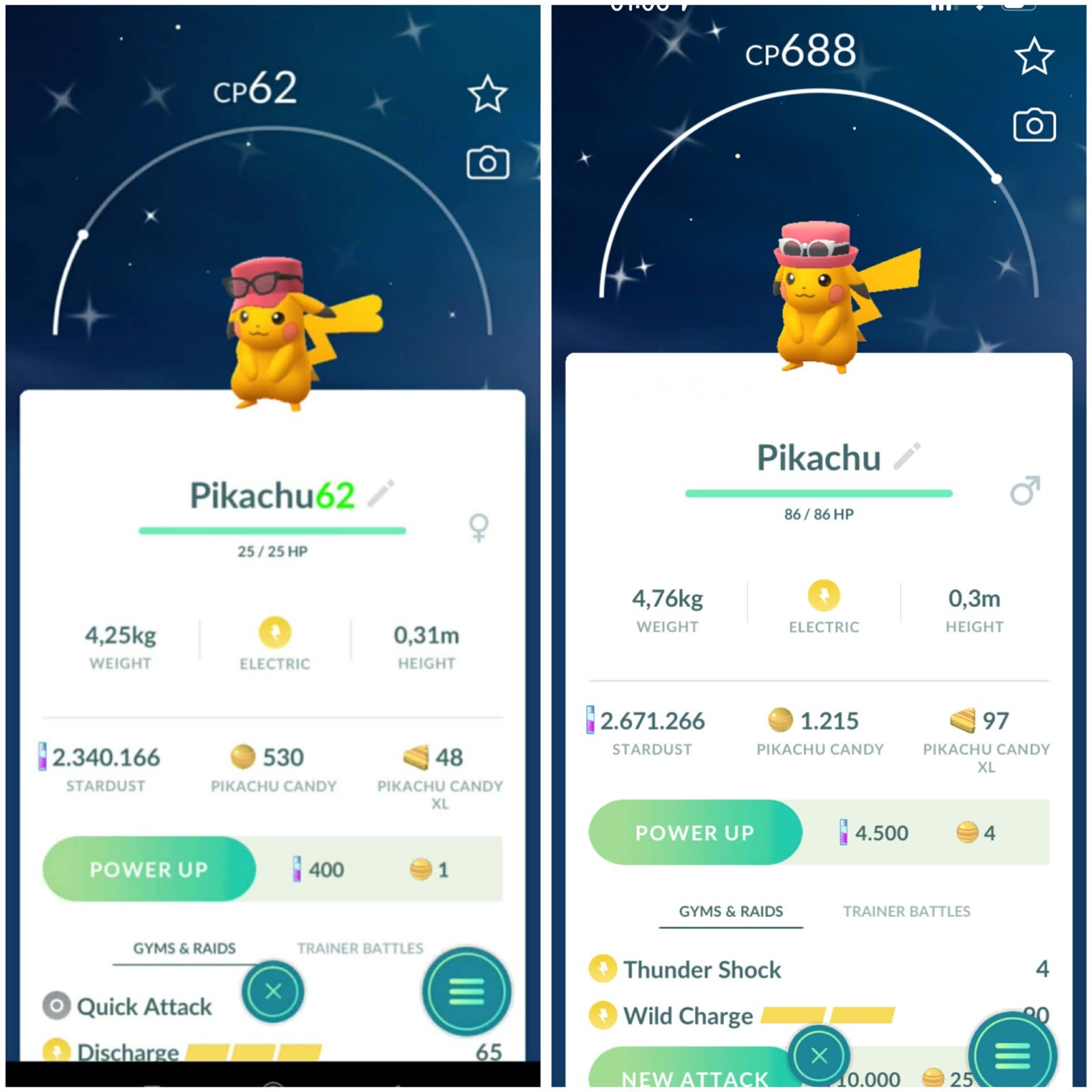 ✨Shiny Pikachu Serena's Hat, Calem's Hat ✨ - P T C 20.000 stardust