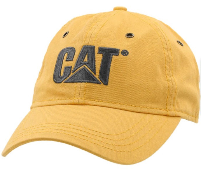 Men's Caterpillar Hat AUTHENTIC Cat Cap, Mustard Yellow, 100% Cotton, NEW