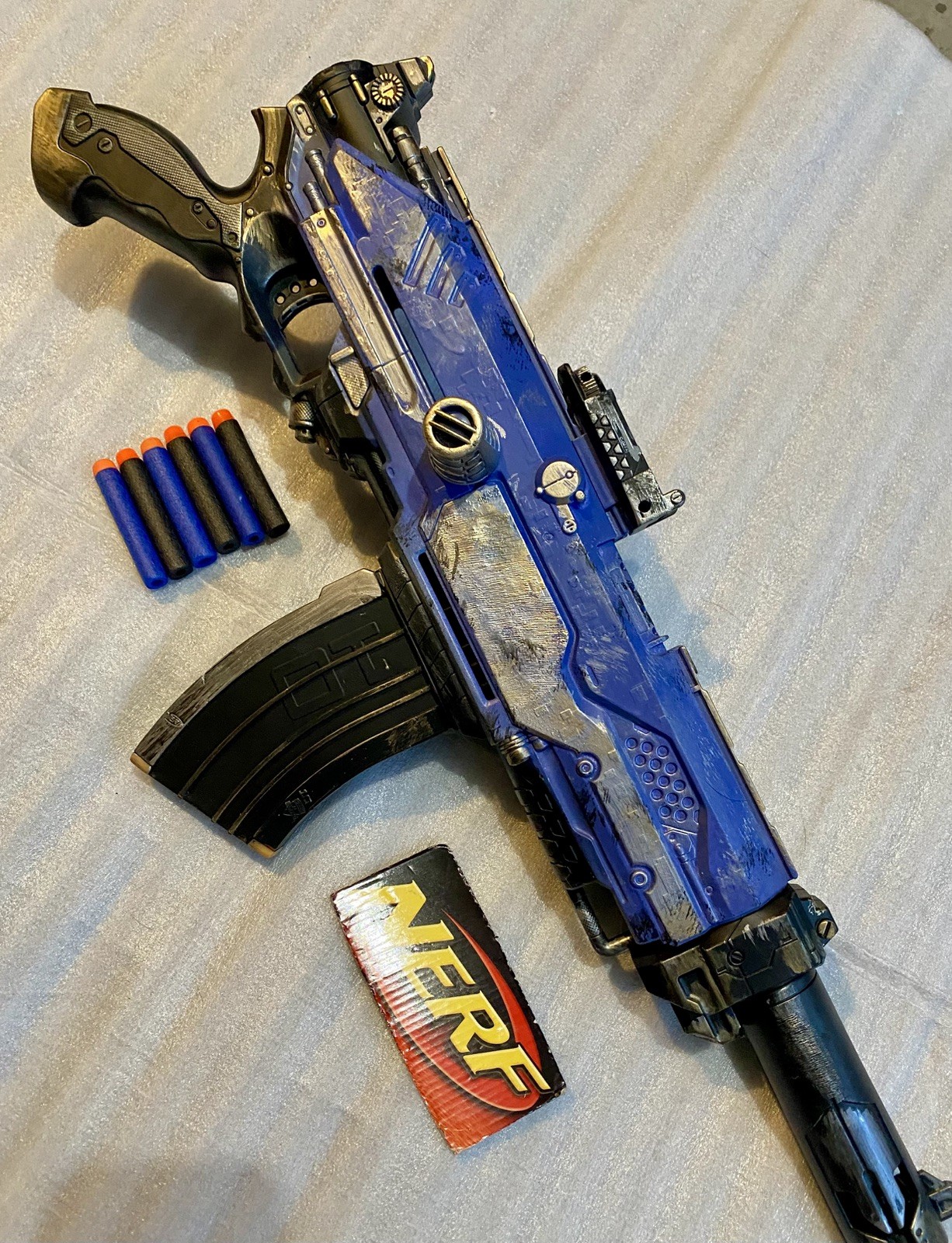 Nerf Star Wars cyber Gun Steampunk Syfi Steam Prop Longstrike  Assalt Blaster